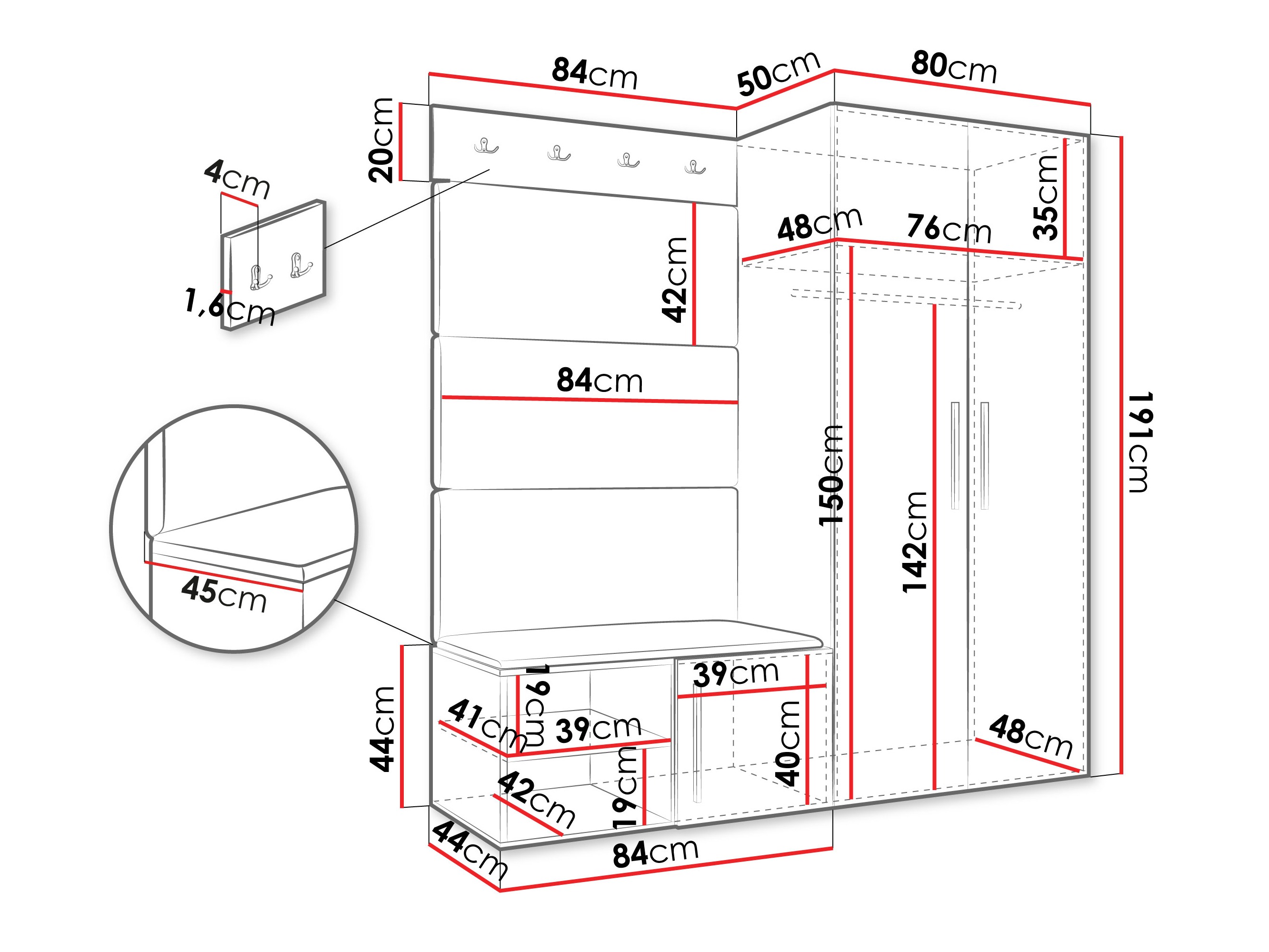 Прихожая Hartford 526 (Artisan дуб)