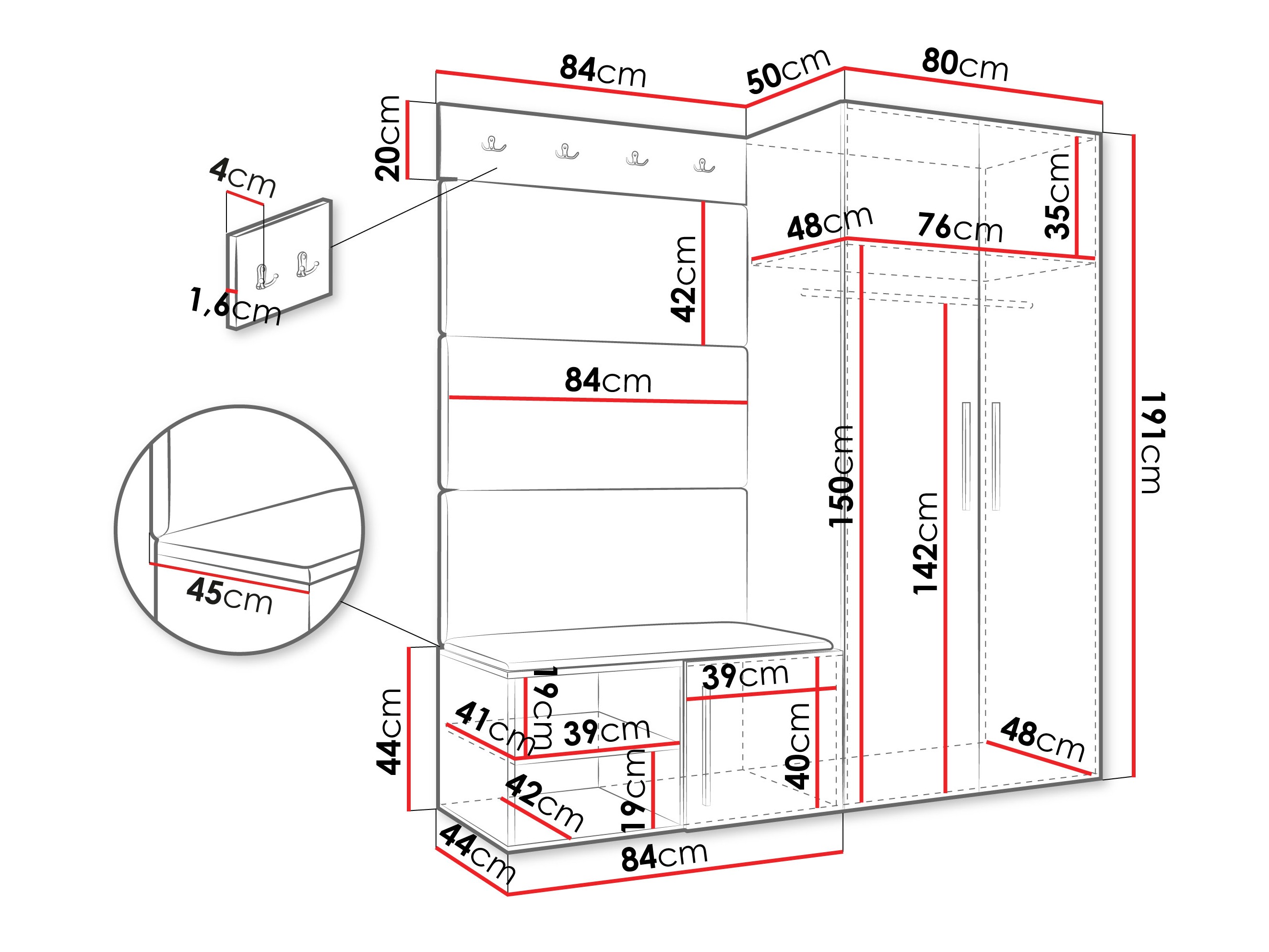 Прихожая Hartford 526 (Artisan дуб)