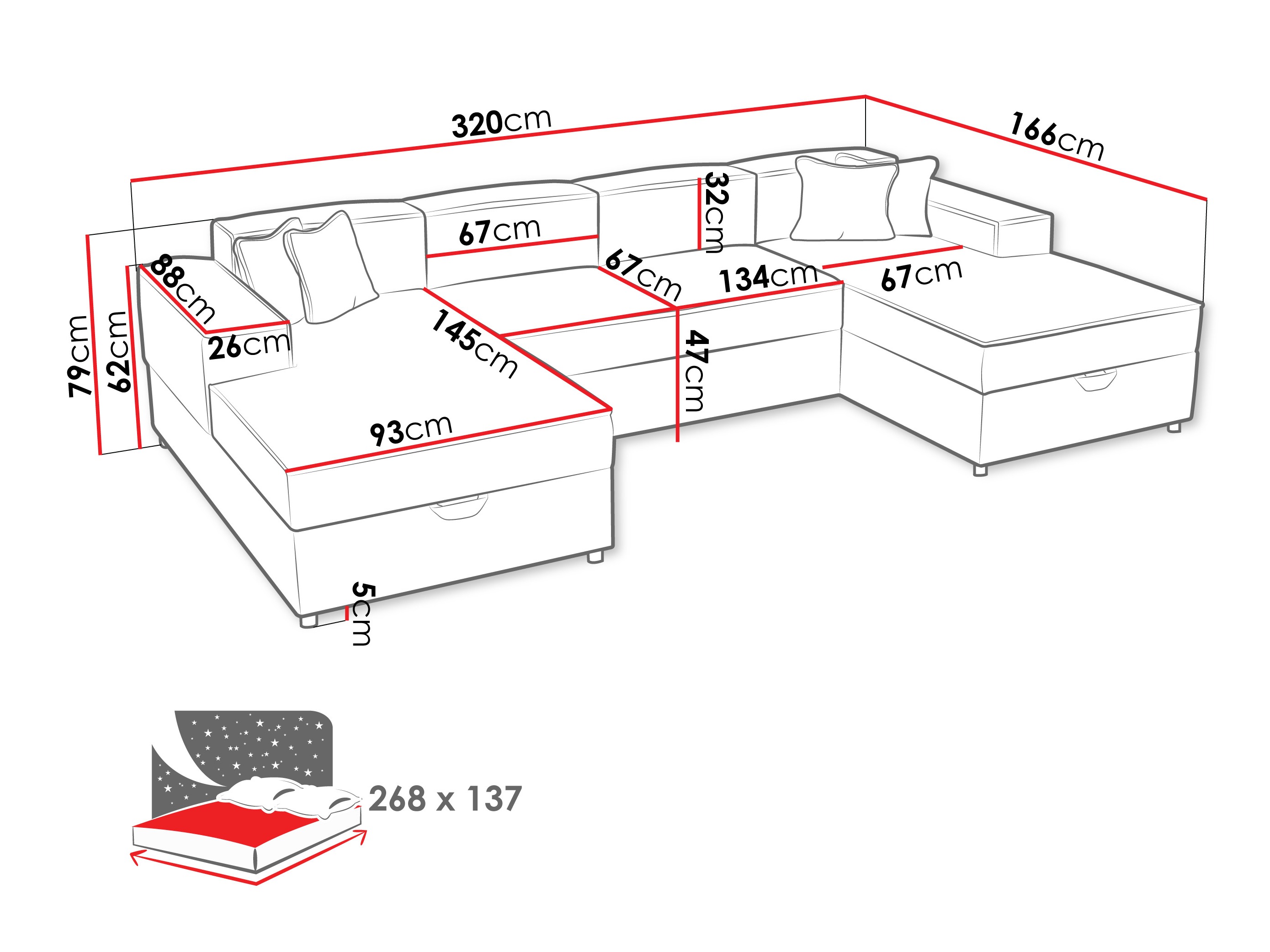 Угловой диван Clovis 115 (Coral 50)