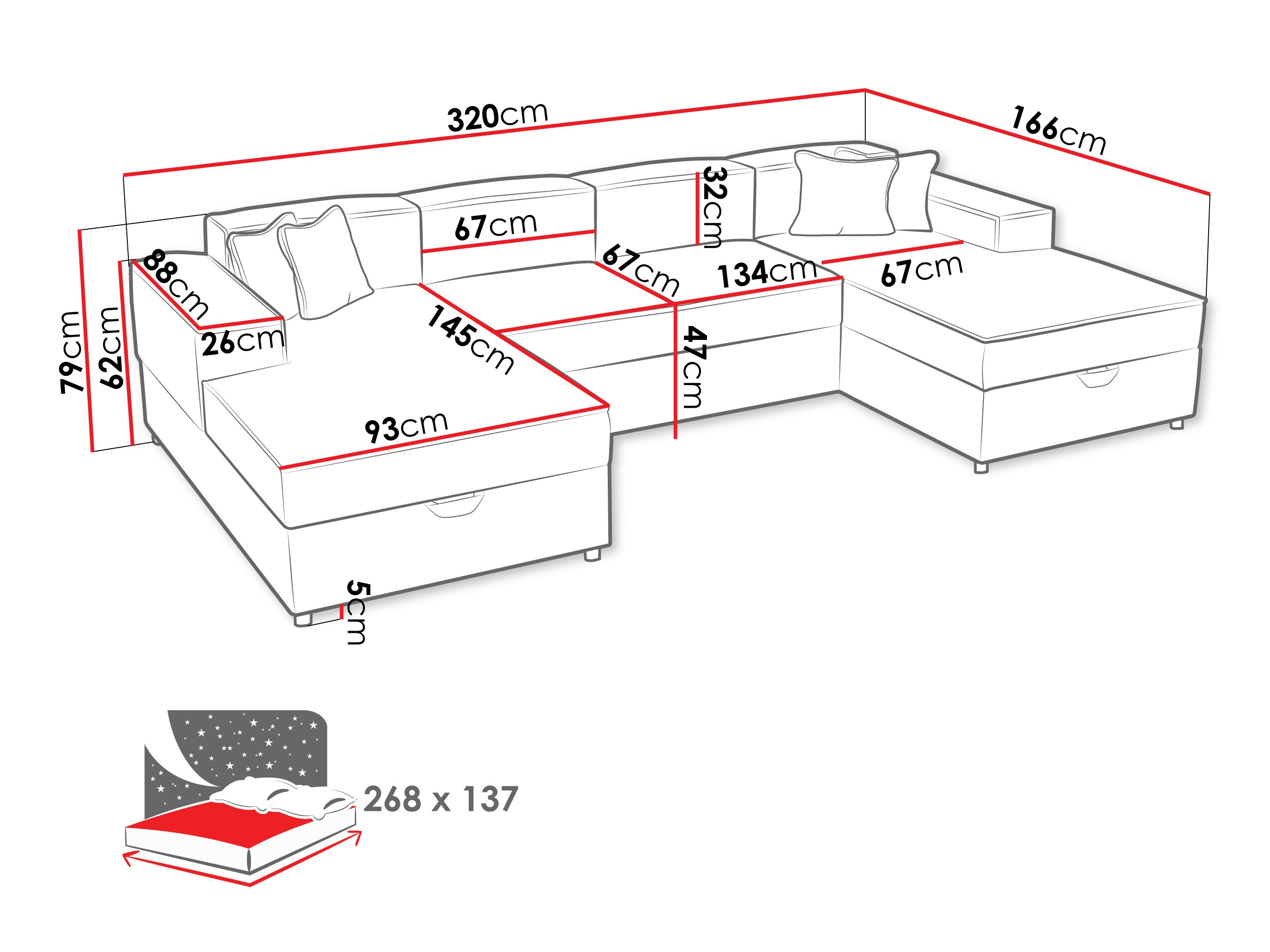 Угловой диван Clovis 115 (Coral 65)