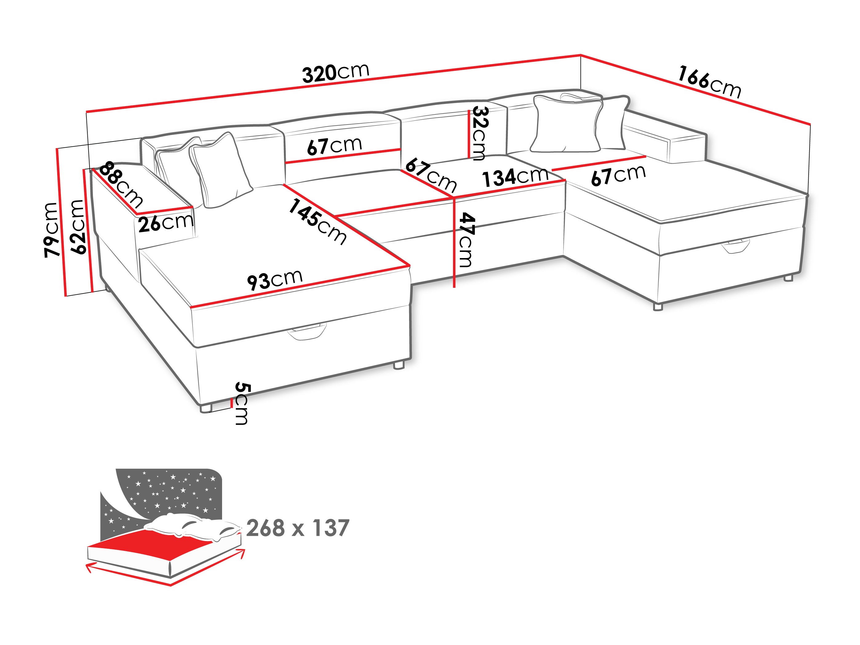 Угловой диван Clovis 115 (Coral 80)