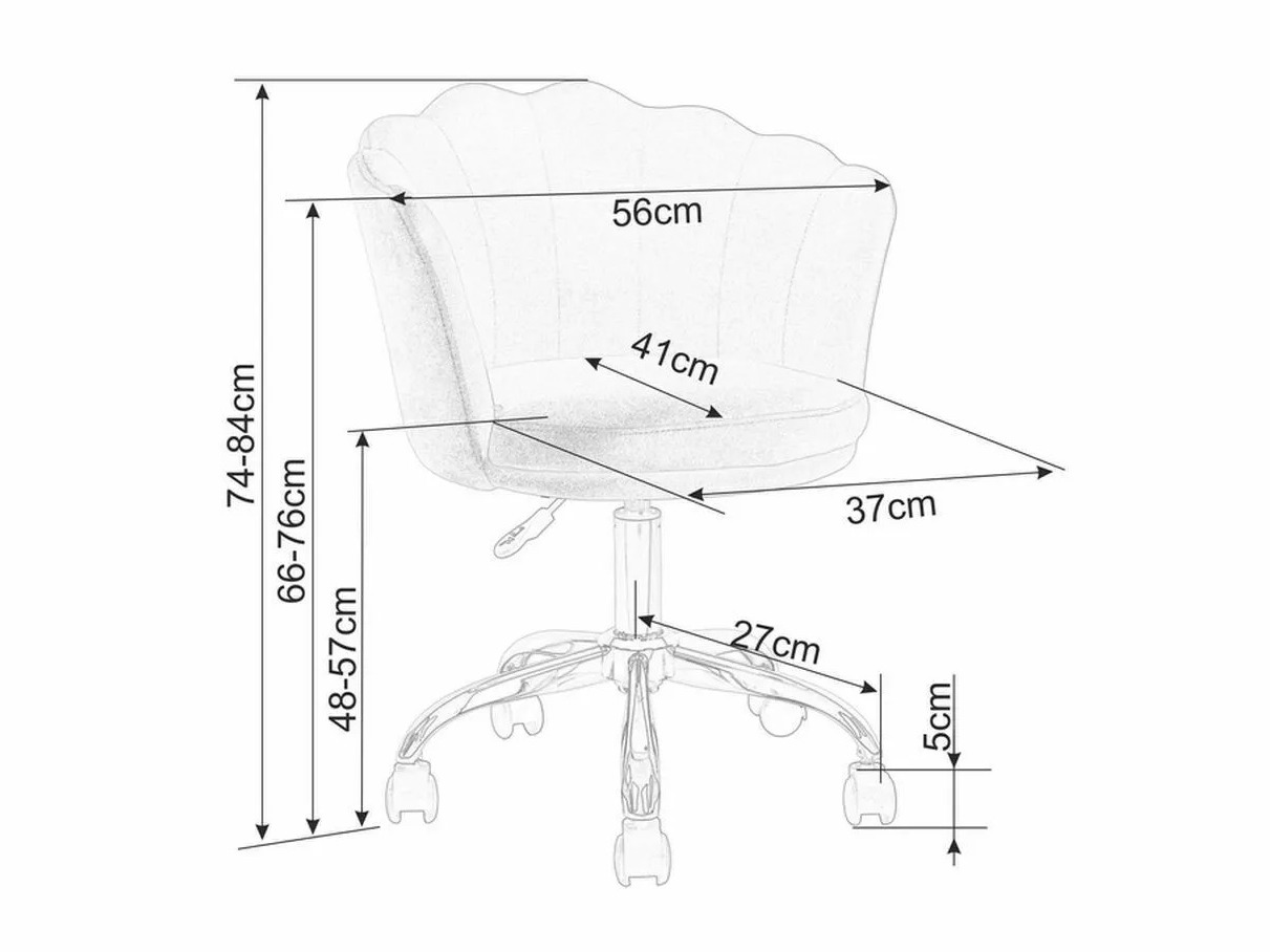 Biroja krēsls Detroit 819 (Tumši rozā)