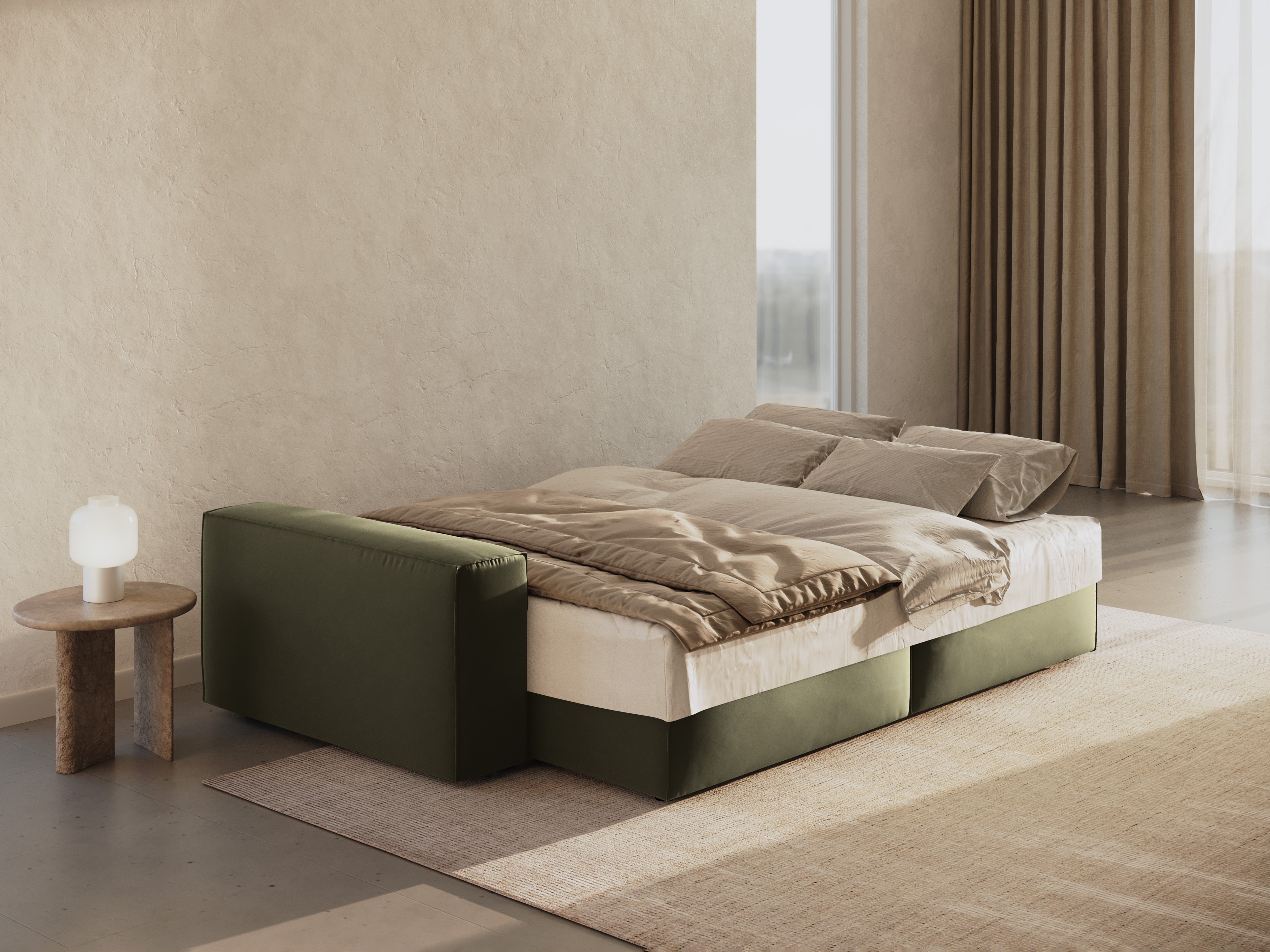 Dīvāns gulta Lomcalu 108 (Bluvel 77)