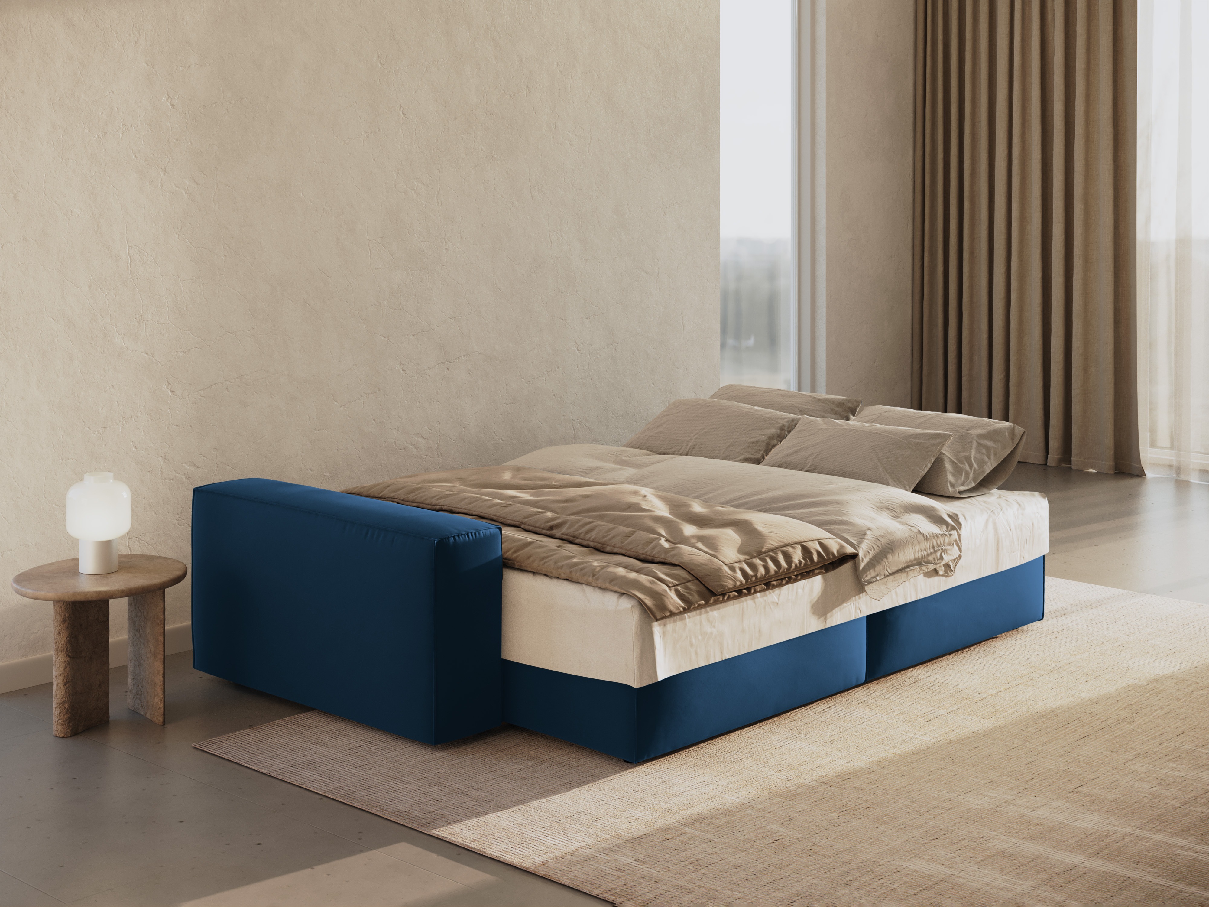 Dīvāns gulta Lomcalu 108 (Bluvel 86)