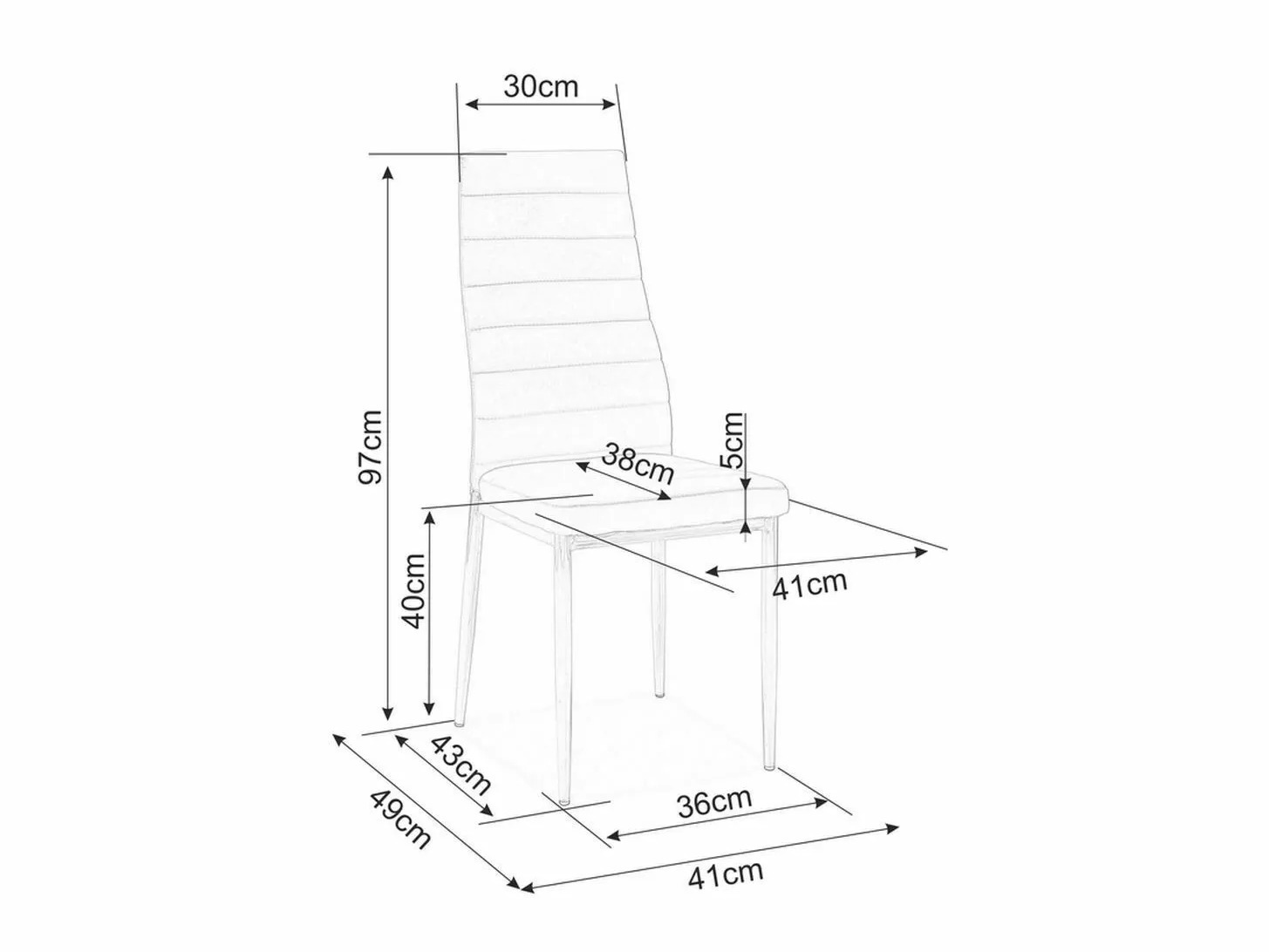 Krēsls Detroit 821 (Melns)