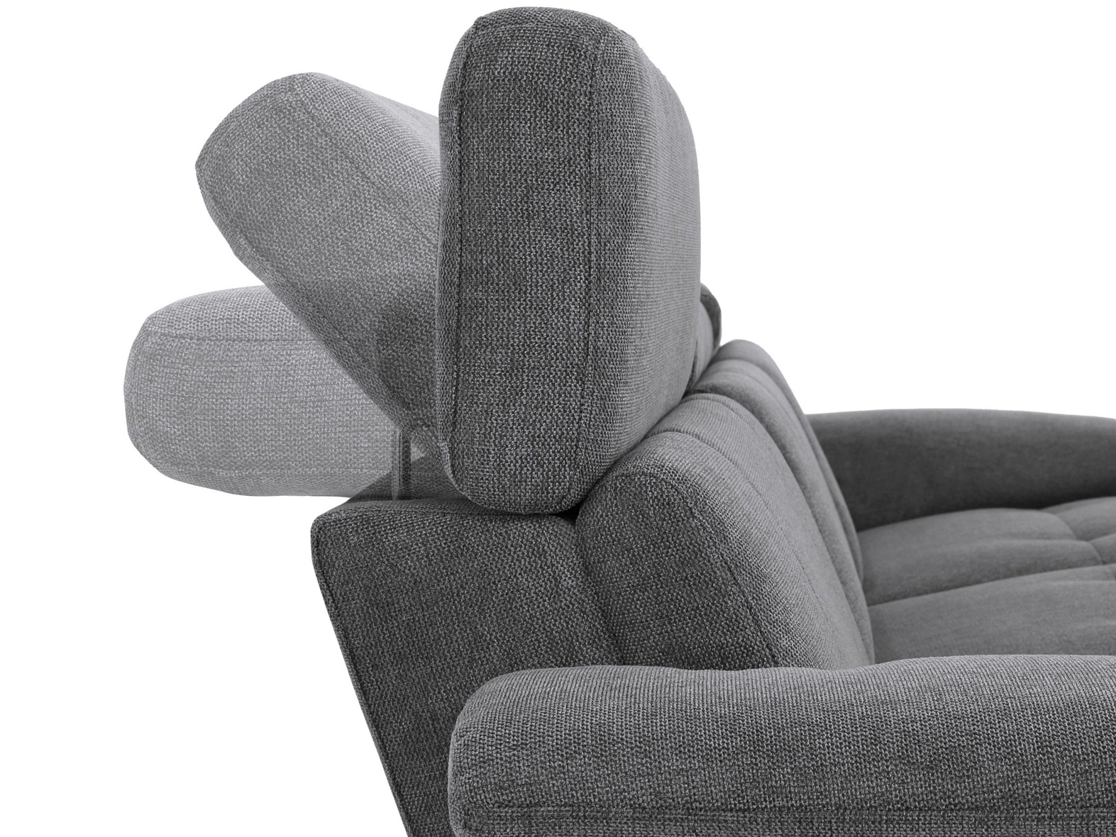 Stūra dīvāns reglaineris Denton 1503 (Antracīts)