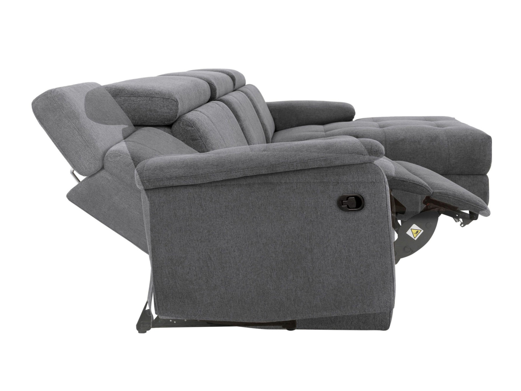 Stūra dīvāns reglaineris Denton 1503 (Antracīts)