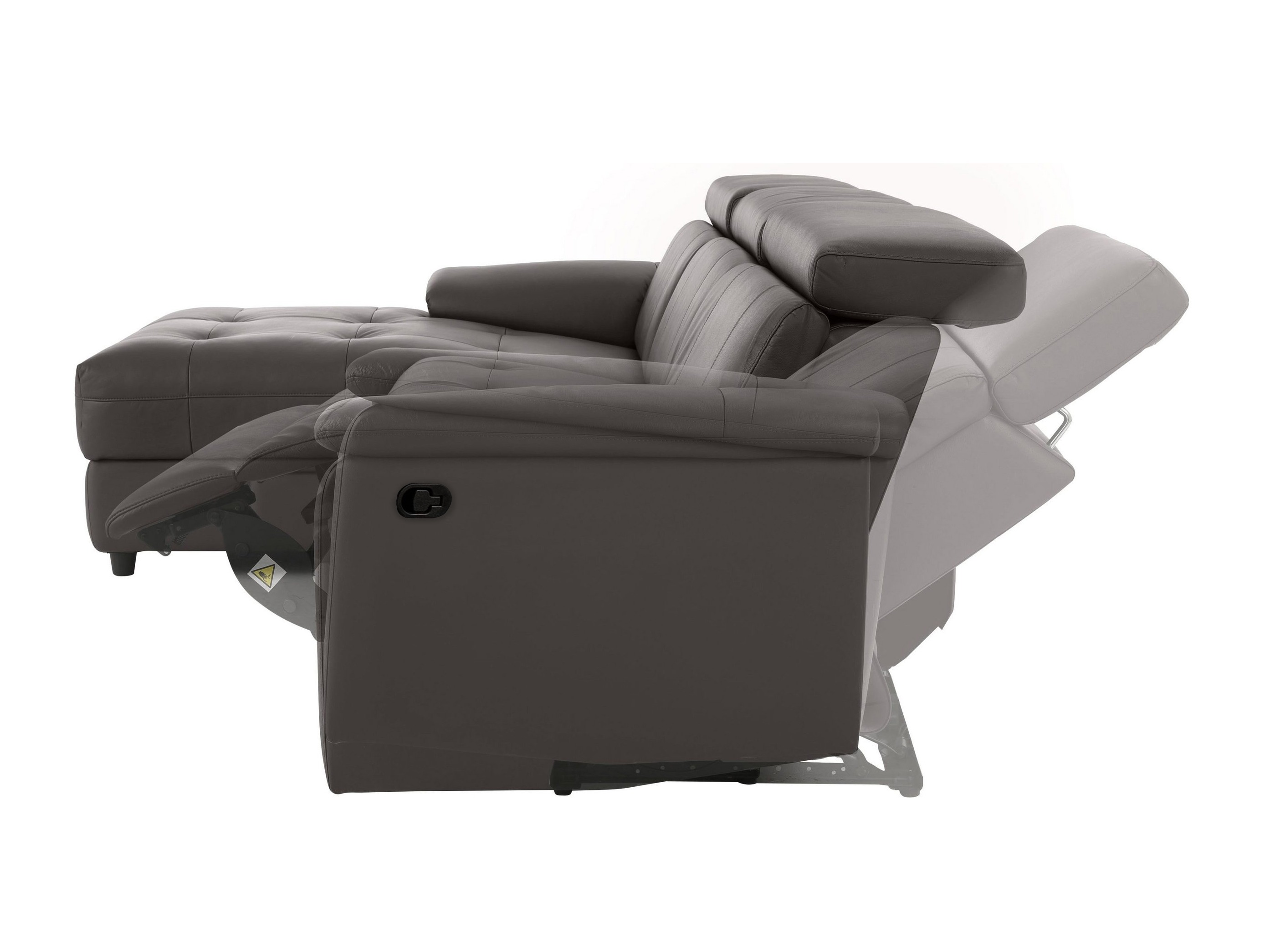 Stūra dīvāns reglaineris Denton 1503 (Brūns)