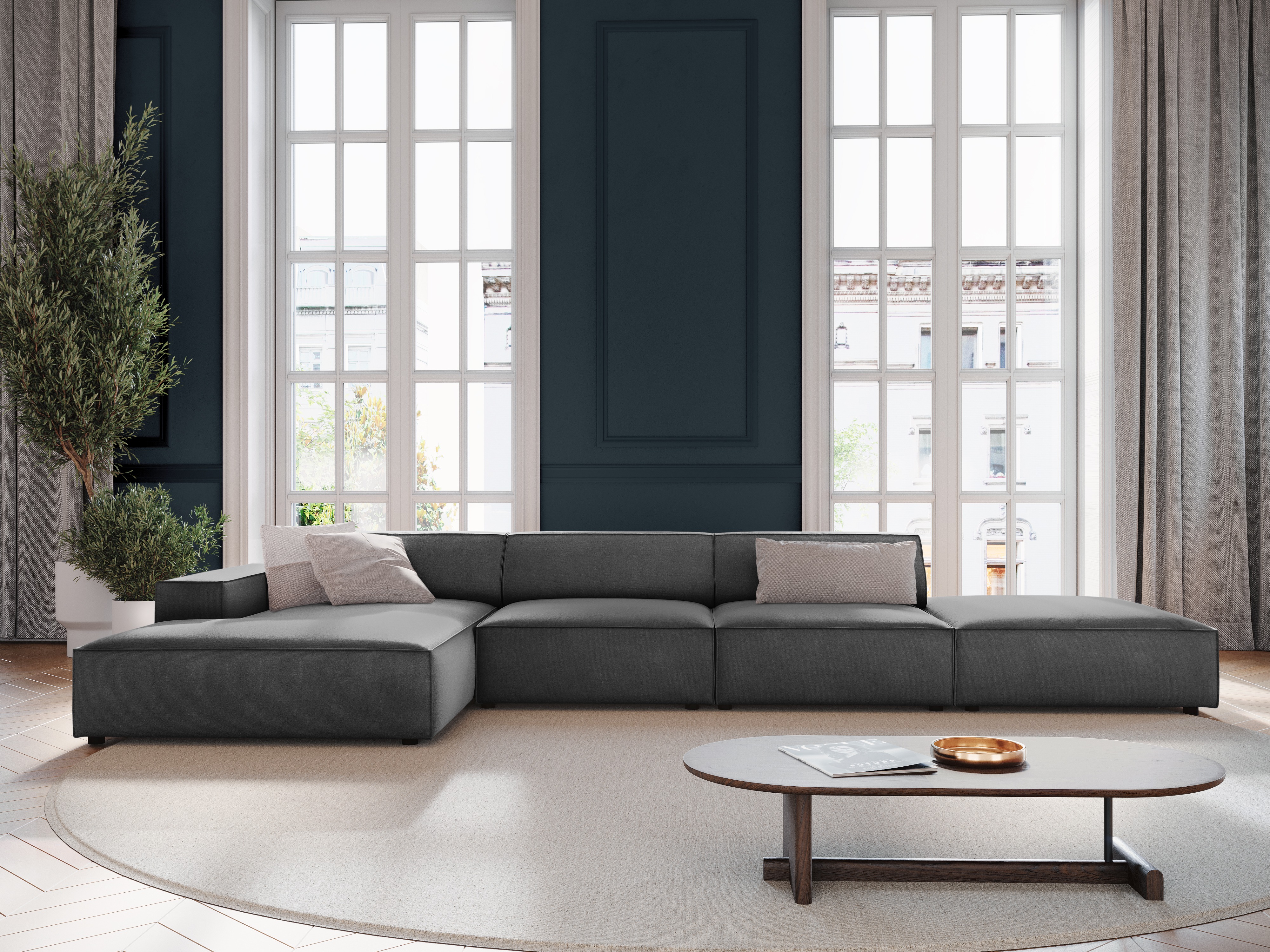 Угловой диван Lomcalu 109 (Bluvel 14)