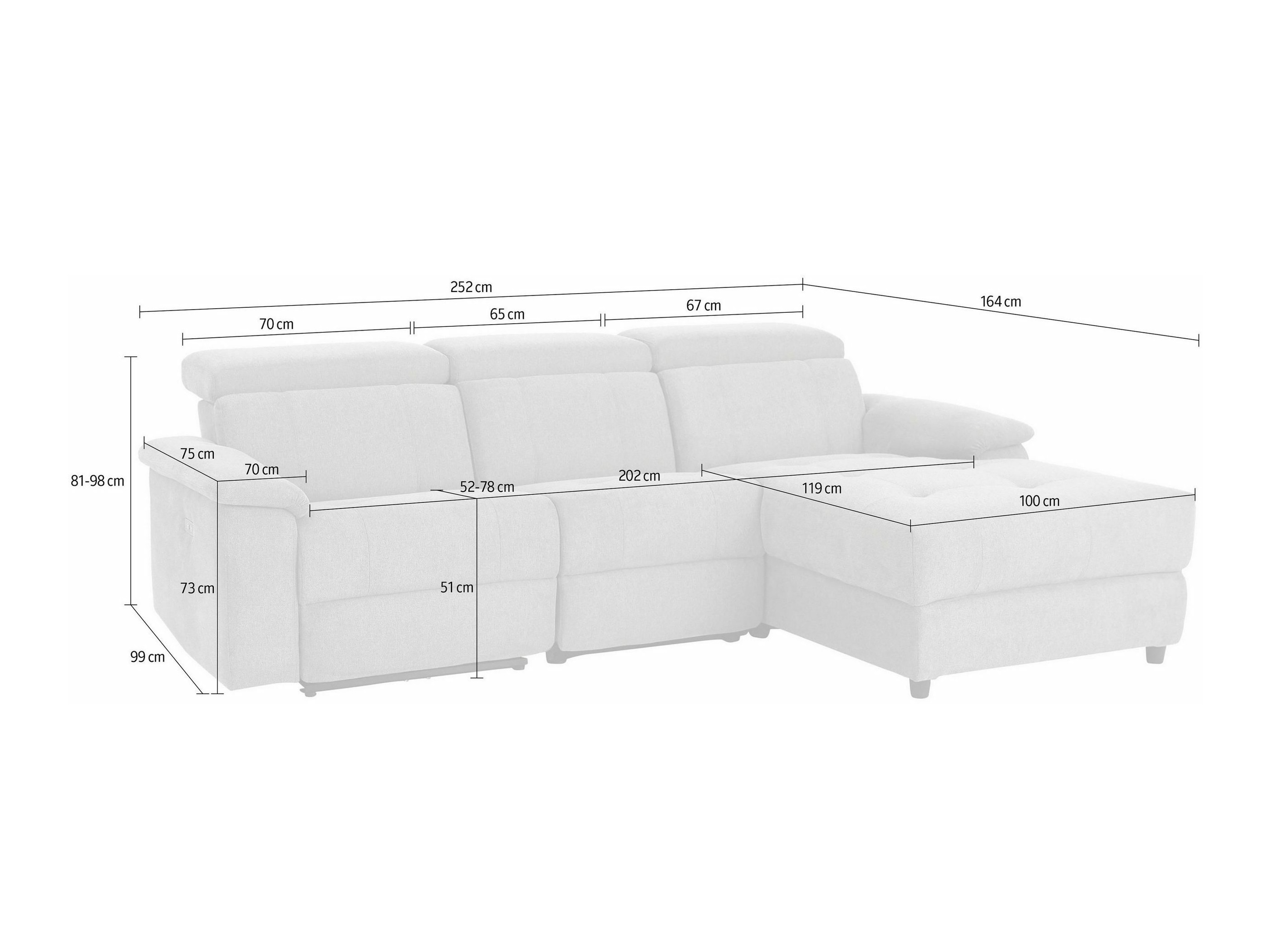 Угловой диван реклайнер Denton 1503 (Антрацит)