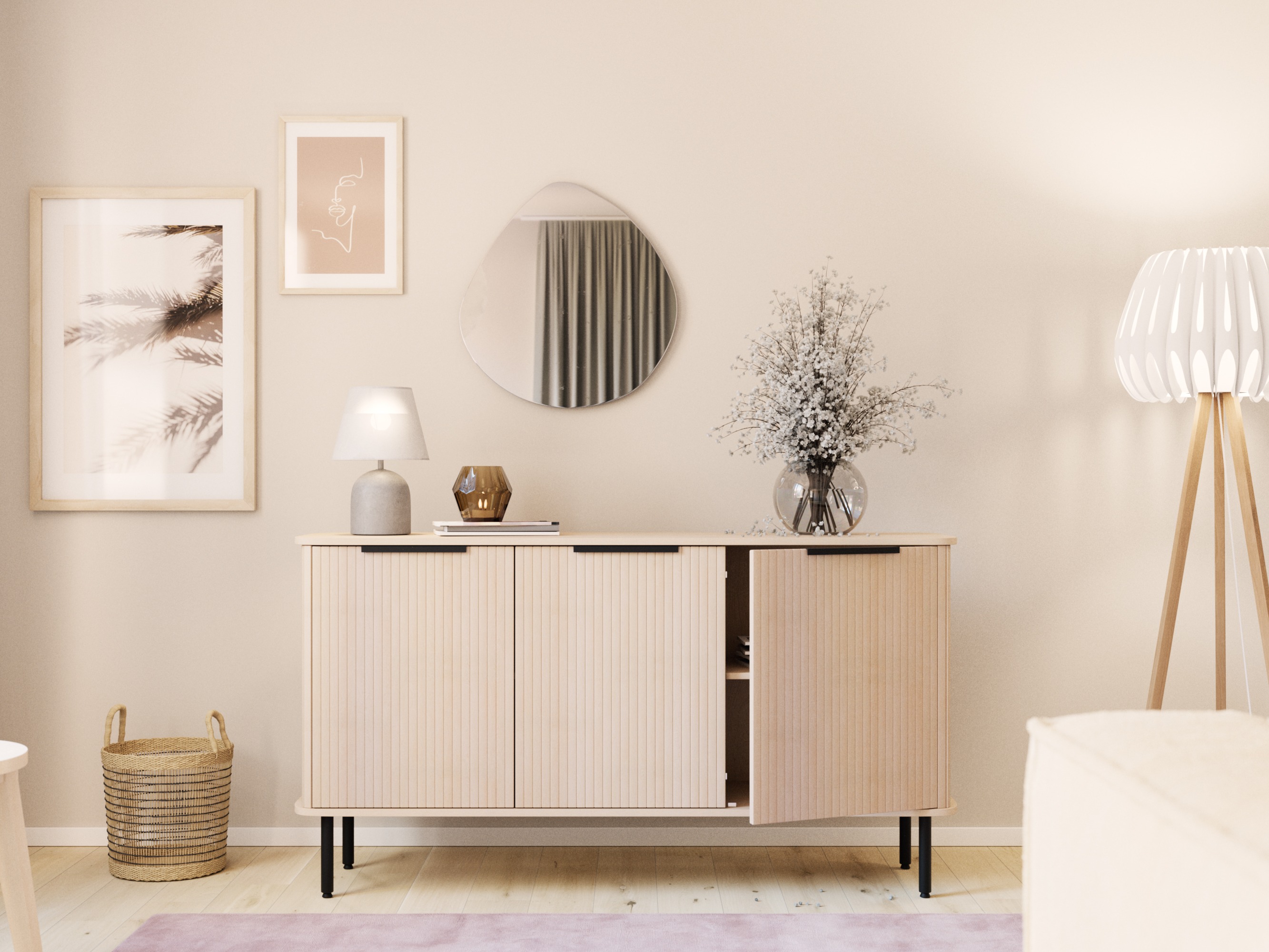 Skapis Evarleva 118 (Gaiši brūns)