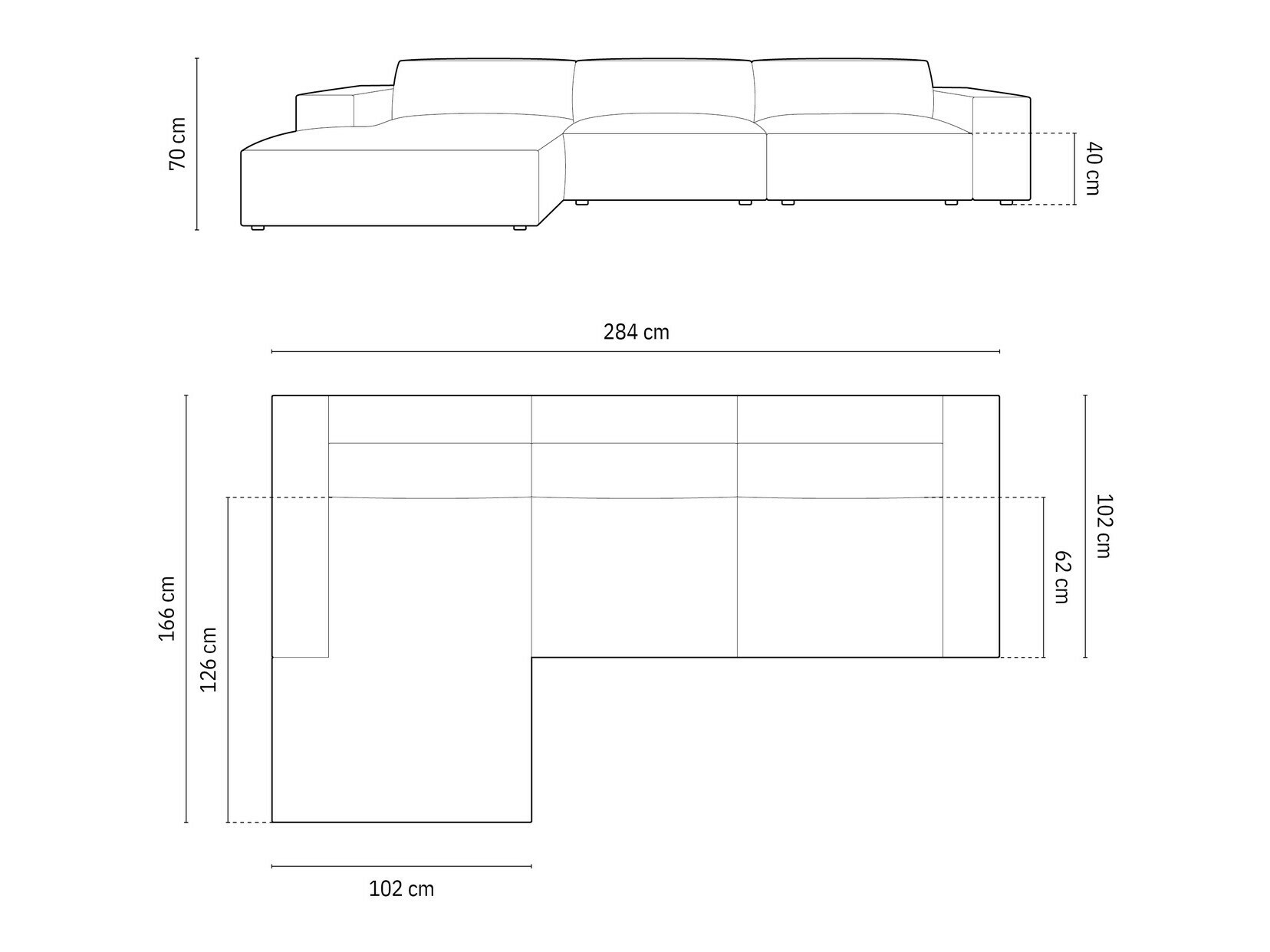 Stūra dīvāns Lomcalu 102 (Bluvel 30)