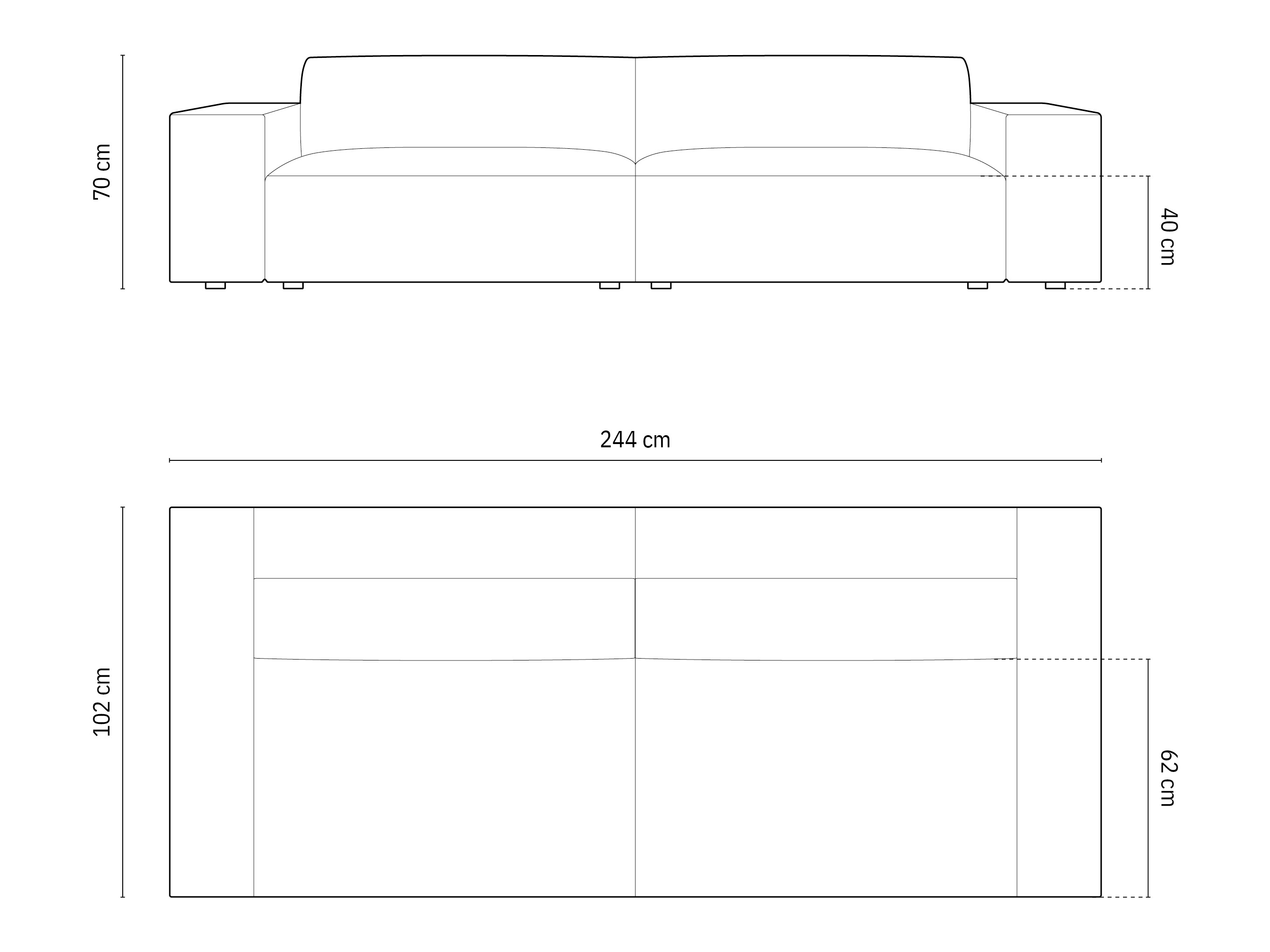 Dīvāns Lomcalu 105 (Asbērnu gultiņa NATA)
