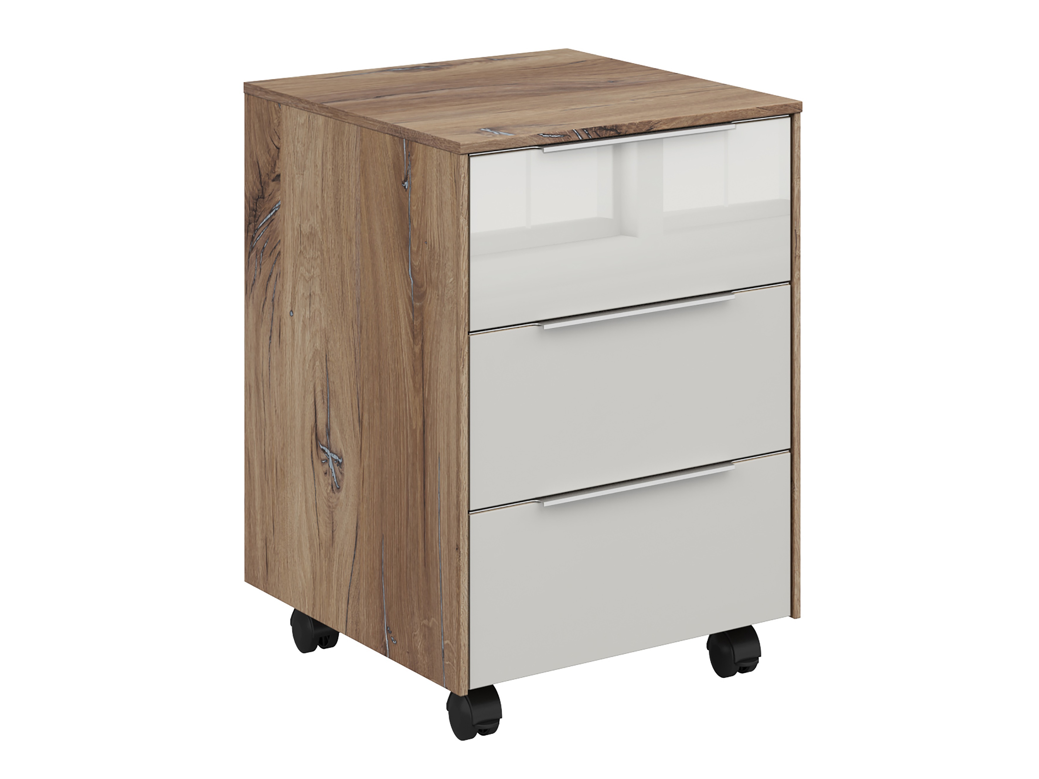 Atvilktņu bloks Tentoru 108 (Glancēts pelēks + Tumšs "Flagstaf" ozols)