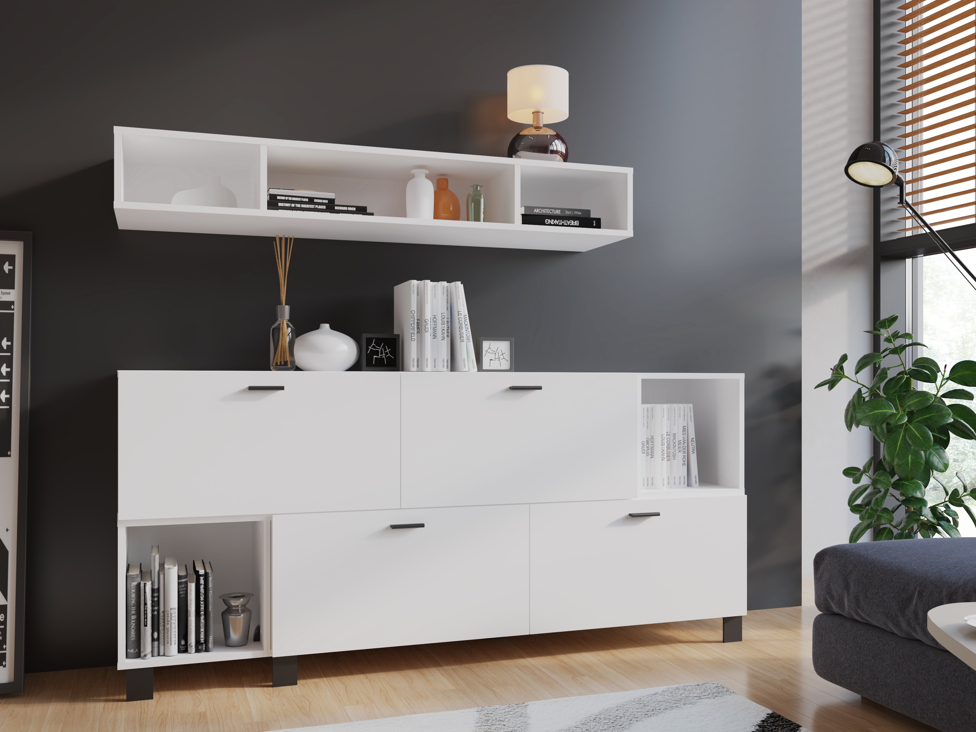 Настенная полка Virnolu 100 (Белый)