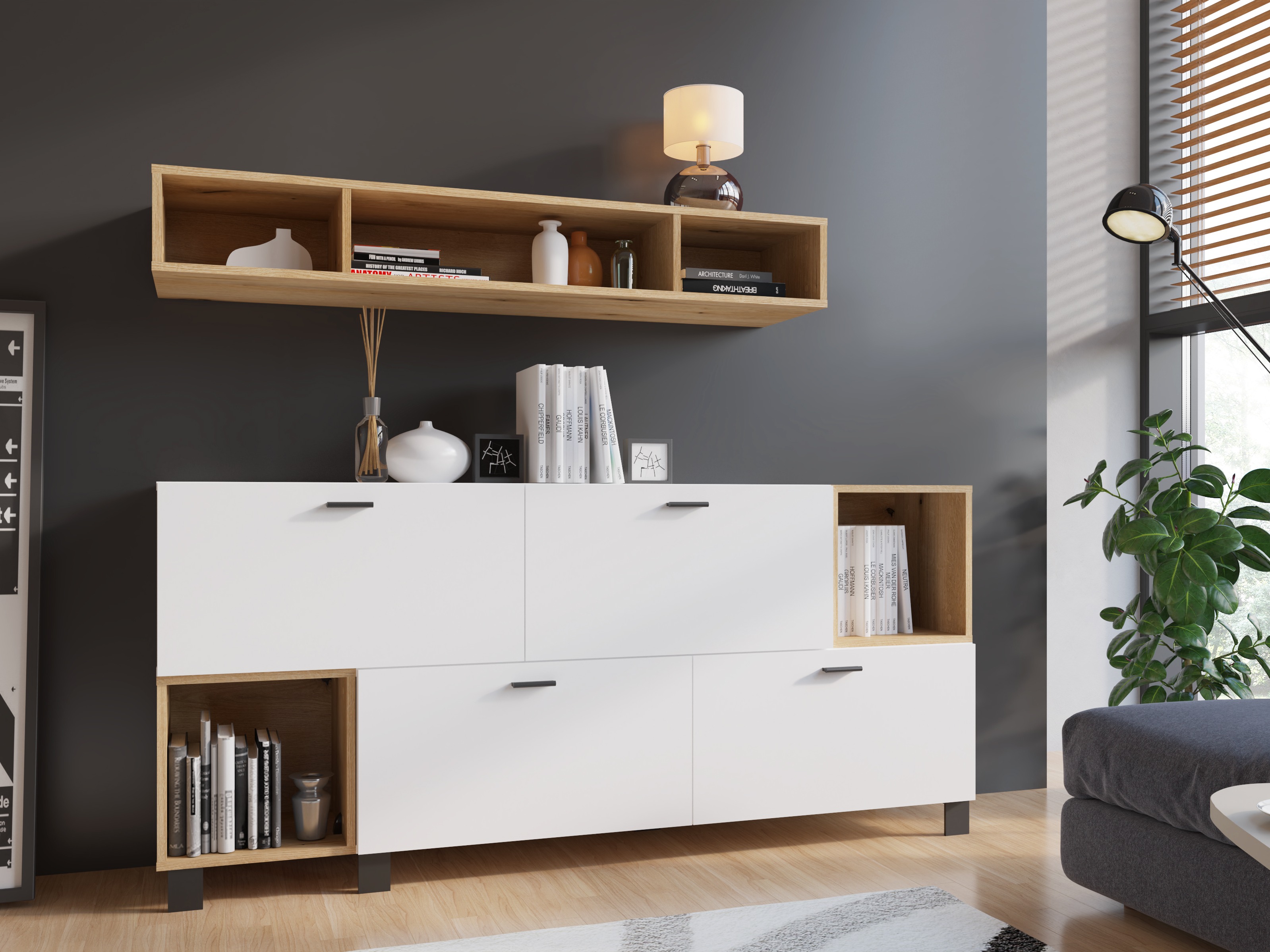 Настенная полка Virnolu 100 (Дуб)