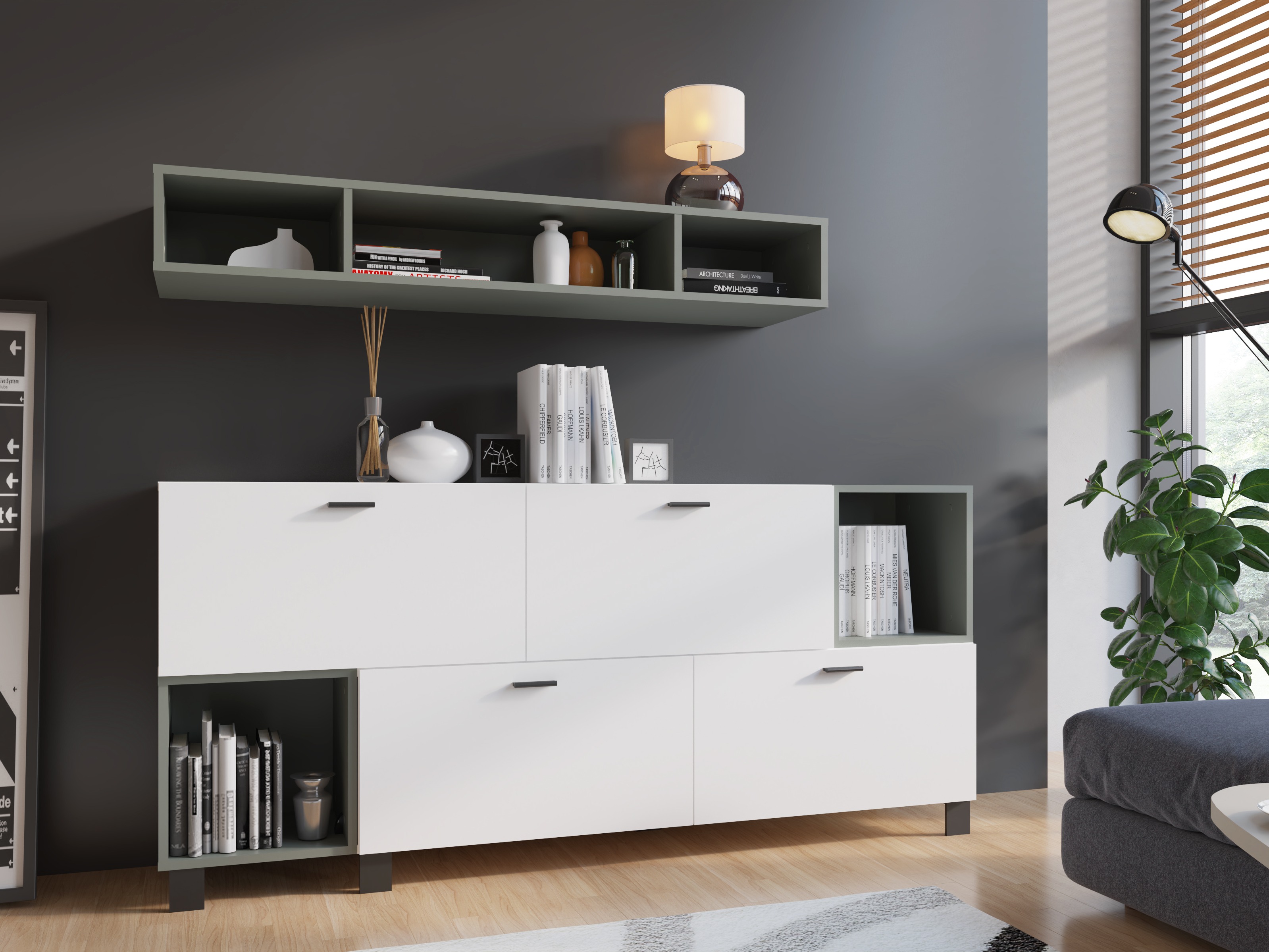 Настенная полка Virnolu 100 (Зелёный)