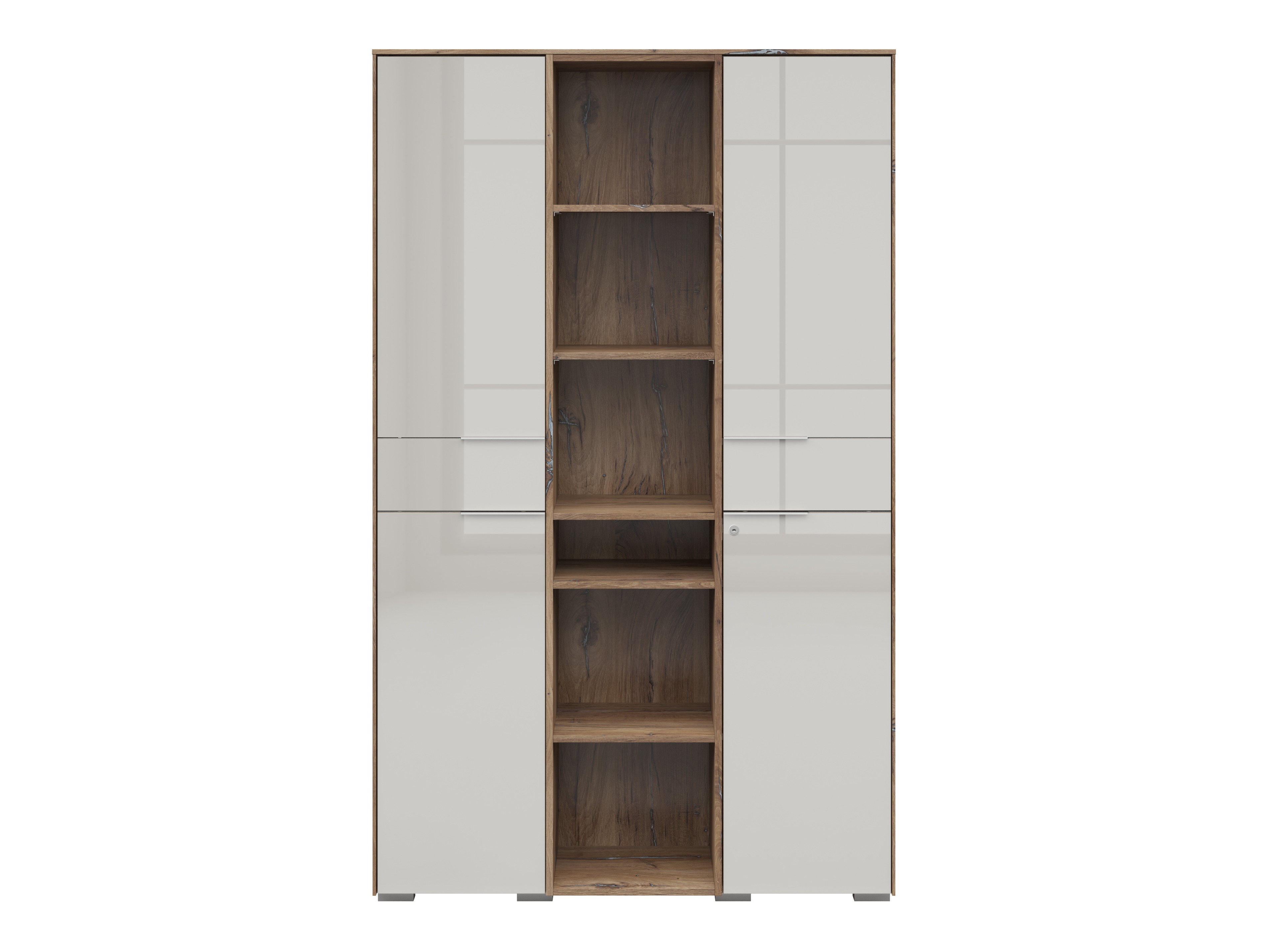 Plaukts Tentoru 107 (Glancēts pelēks + Tumšs "Flagstaf" ozols)