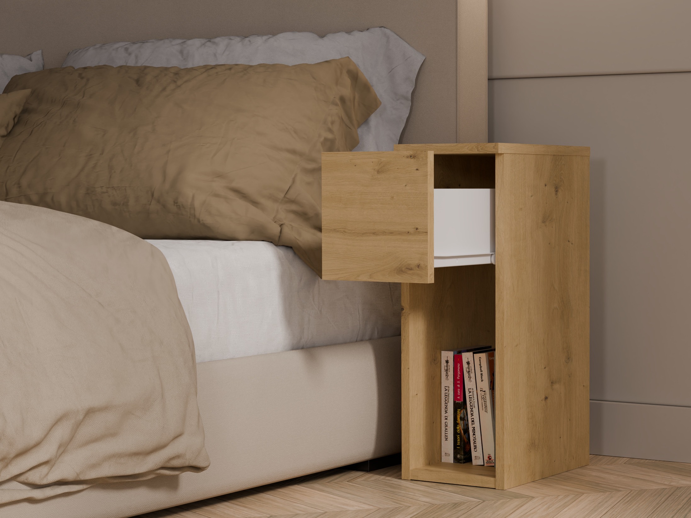 Прикроватная тумбочка Mandeville 304 (Artisan дуб)