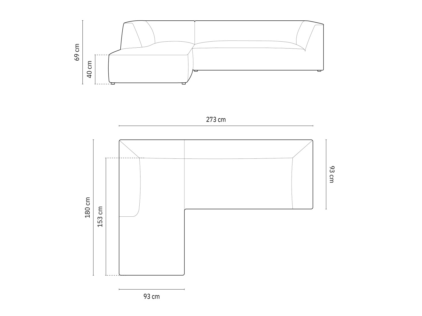 Stūra dīvāns Vermaru 105 (Scala Melns)