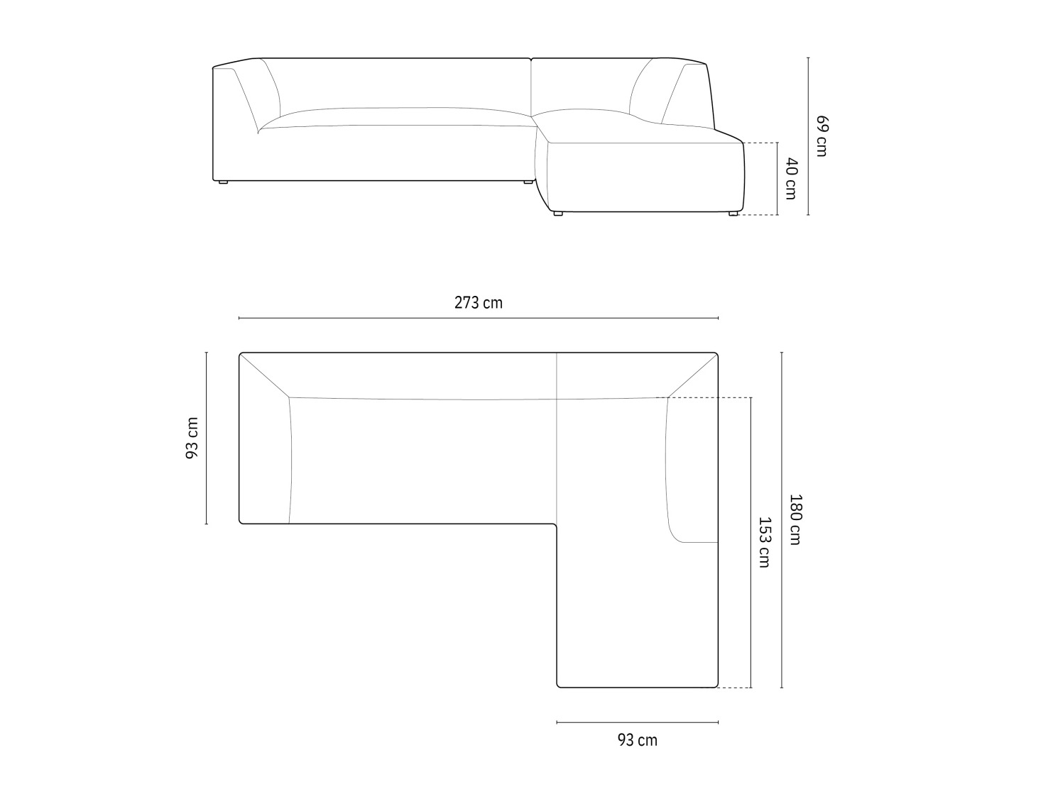 Угловой диван Vermaru 105 (Scala Антрацит)