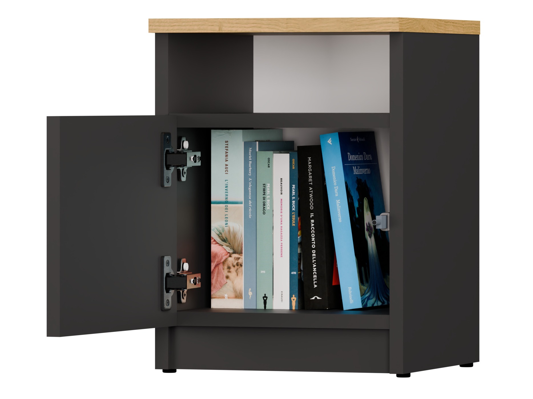 Naktsgaldiņš Mandeville 305 (Antracīts + Artisan ozols)