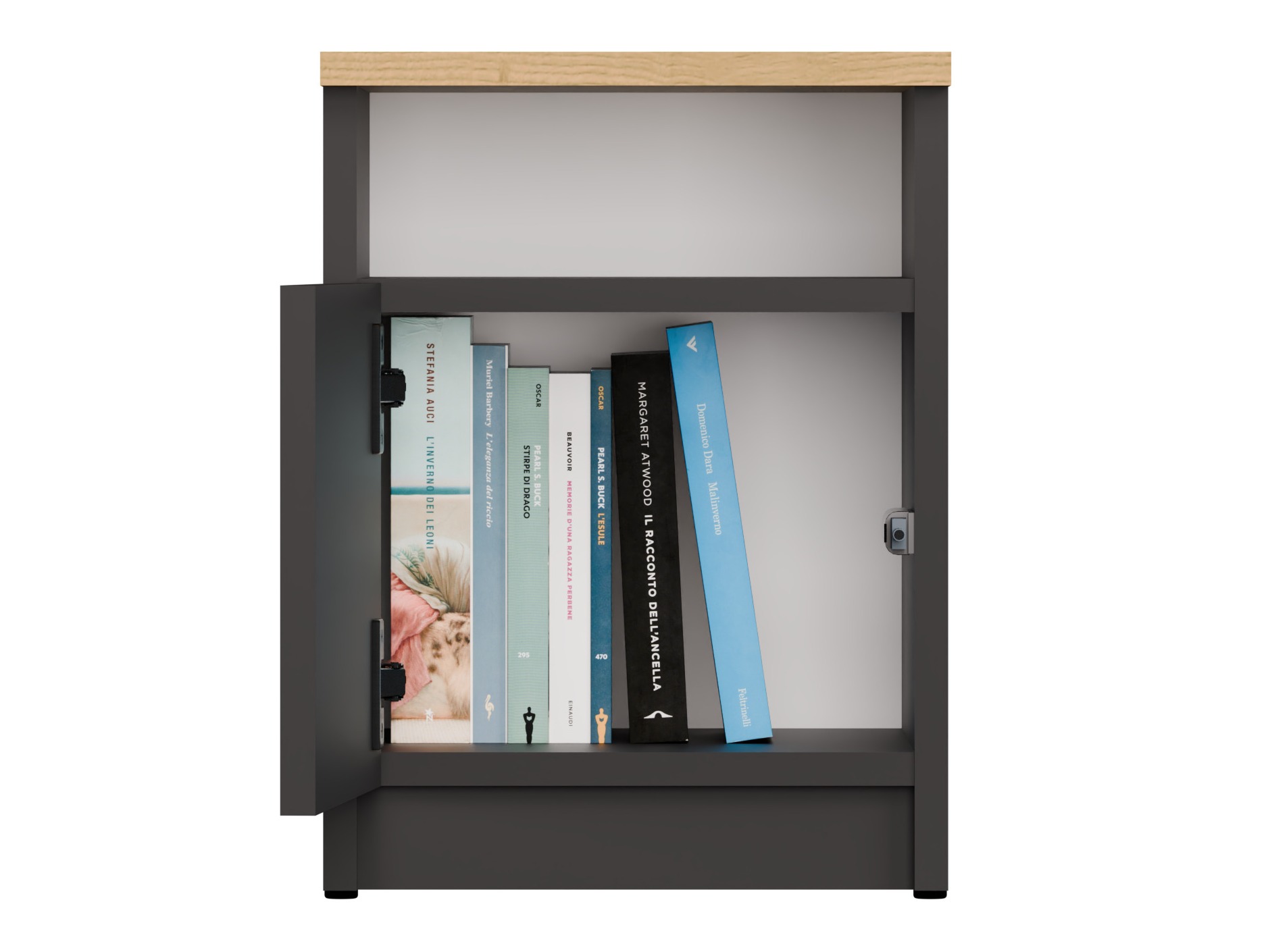 Naktsgaldiņš Mandeville 305 (Antracīts + Artisan ozols)