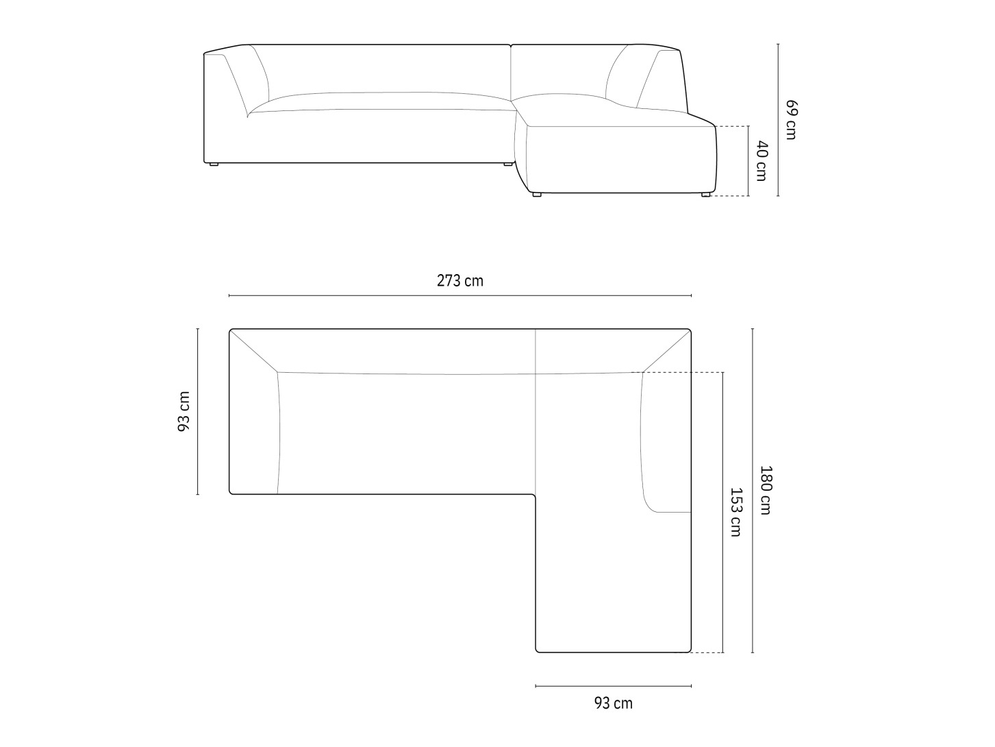 Stūra dīvāns Vermaru 105 (Scala Sky)