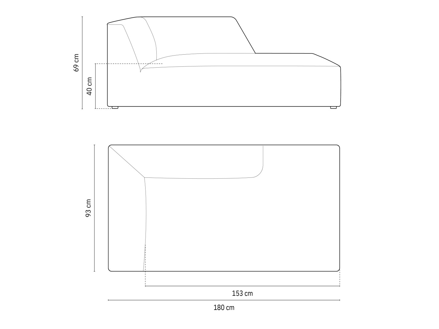 Кушетка Vermaru 106 (Scala Чёрный)