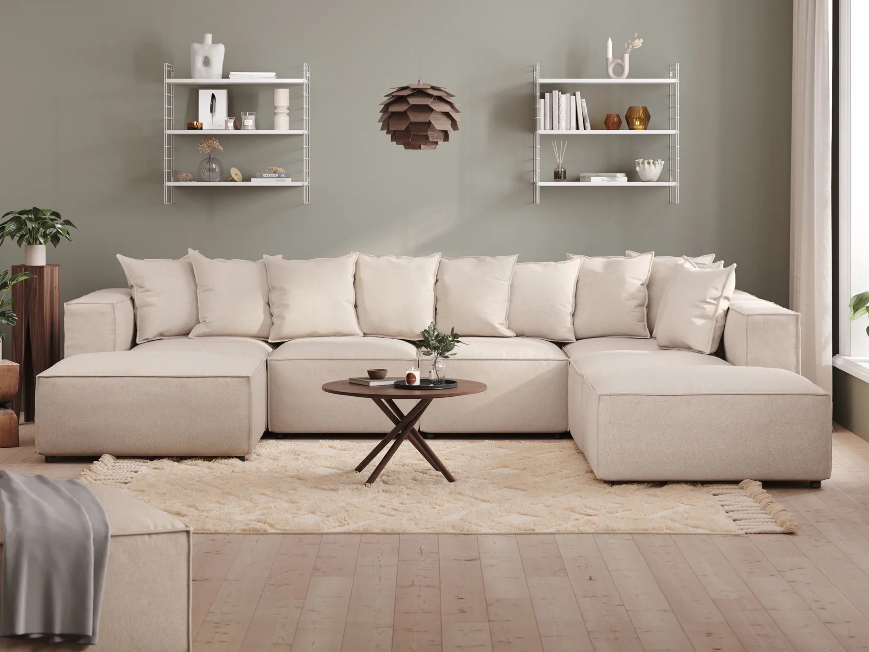 Moduļu stūra dīvāns Torbalo 107 (Grande 03)