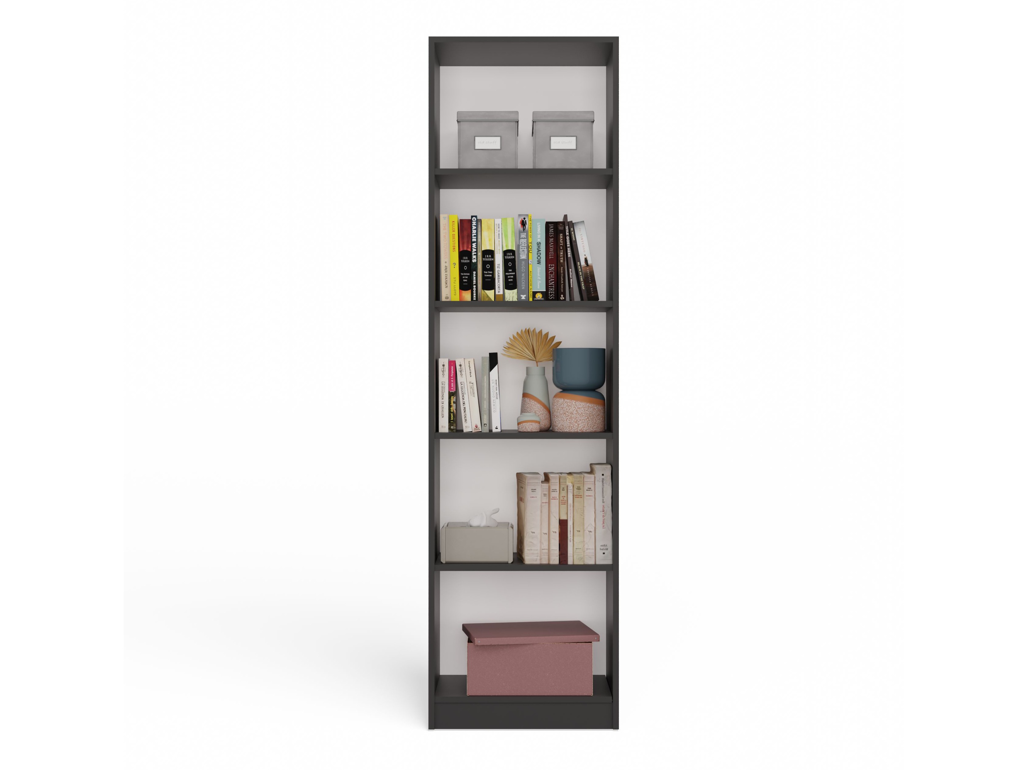 Plaukts Mandeville 188 (Antracīts + Balts)