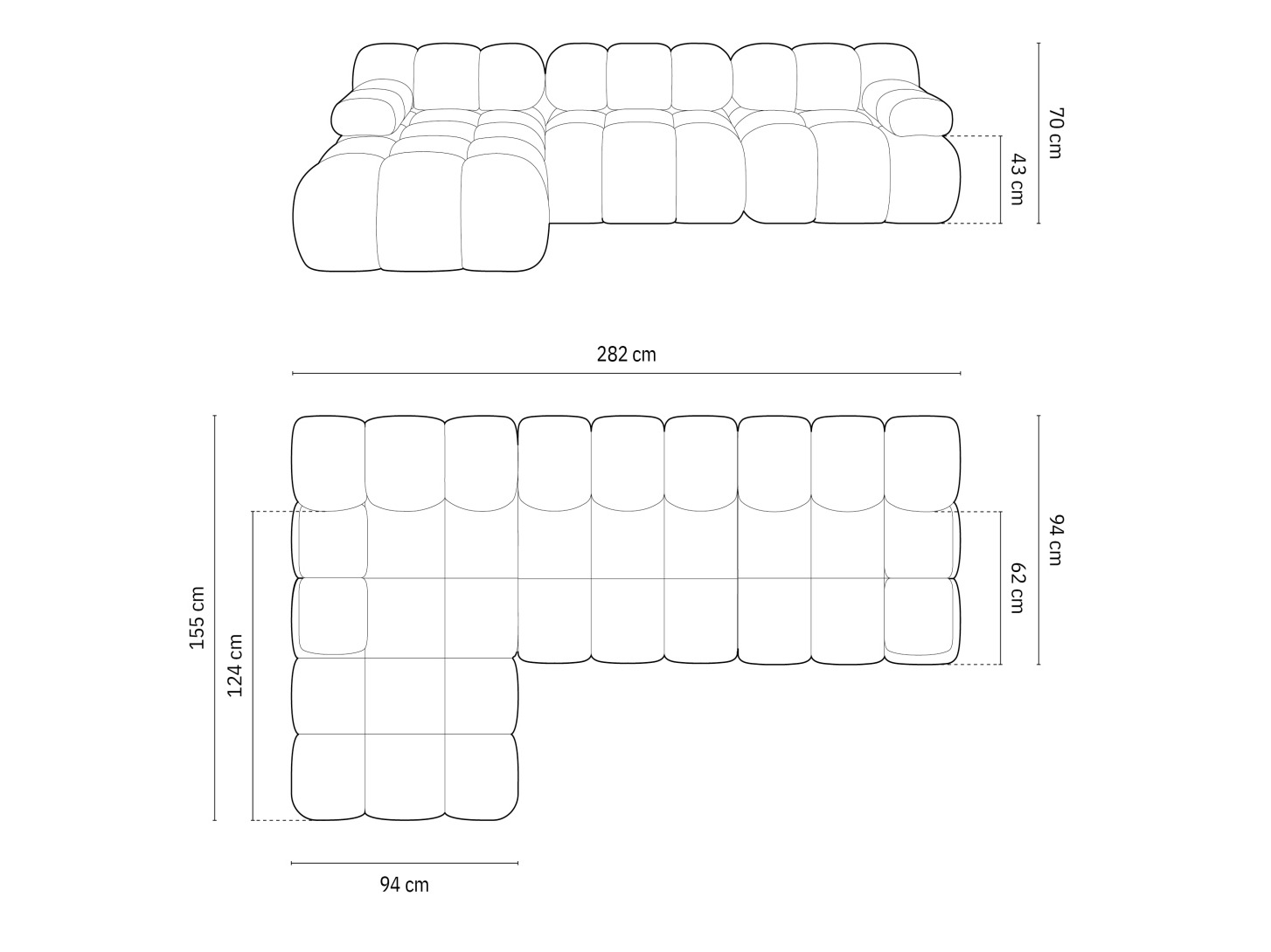 Модульный угловой диван Caltenu 108 (Riviera 26)
