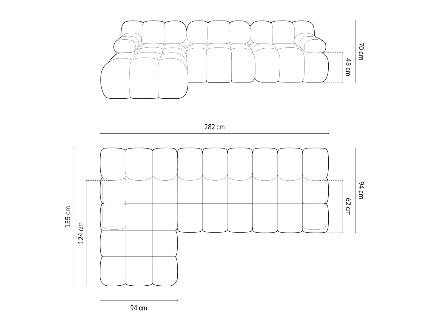 Moduļu stūra dīvāns Caltenu 108 (Riviera 21)