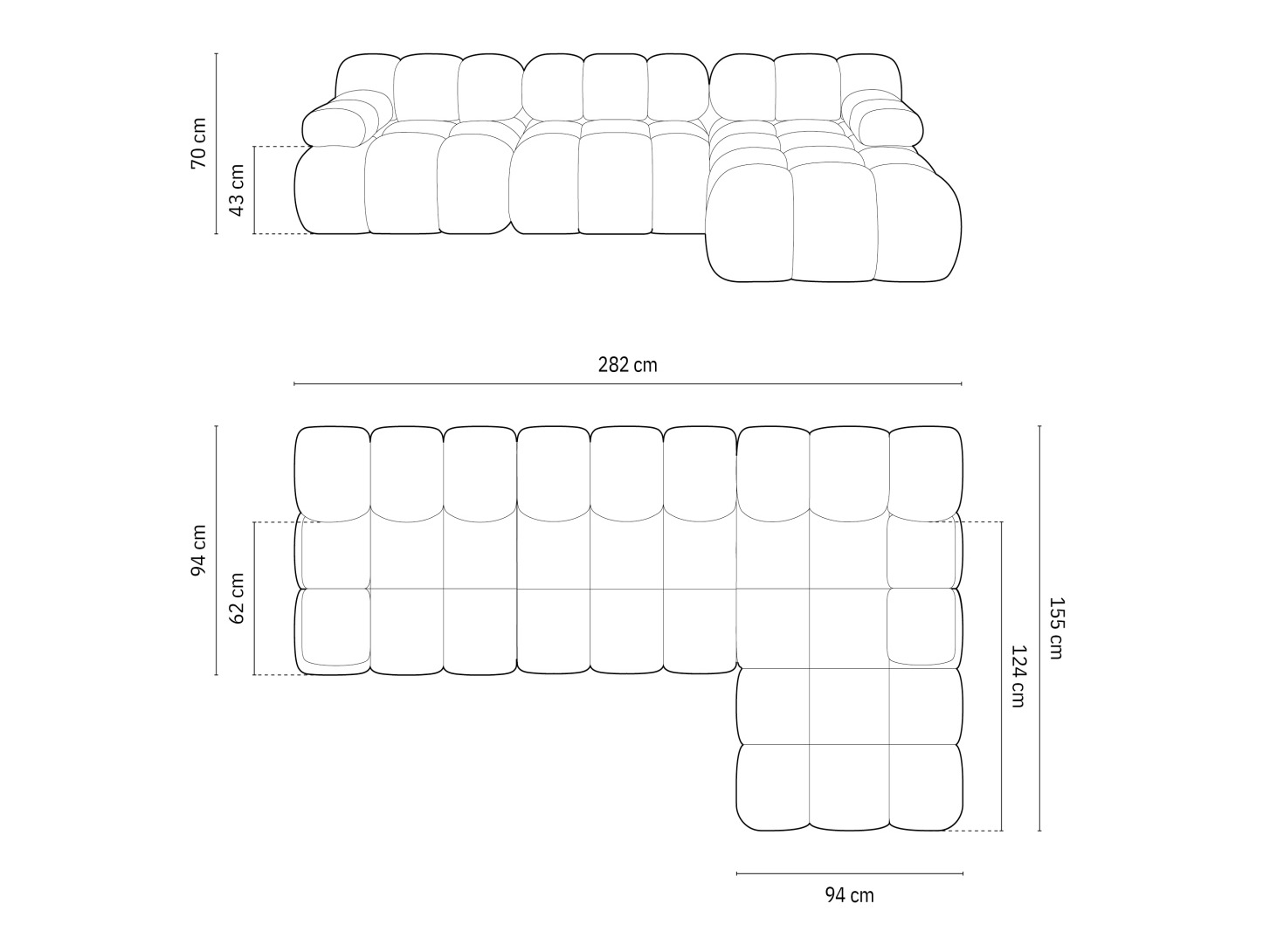 Moduļu stūra dīvāns Caltenu 108 (Riviera 26)