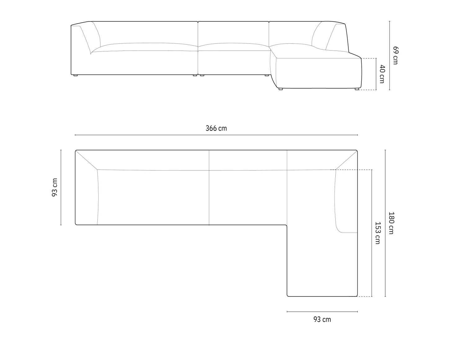 Угловой диван Vermaru 107 (Scala Чёрный)