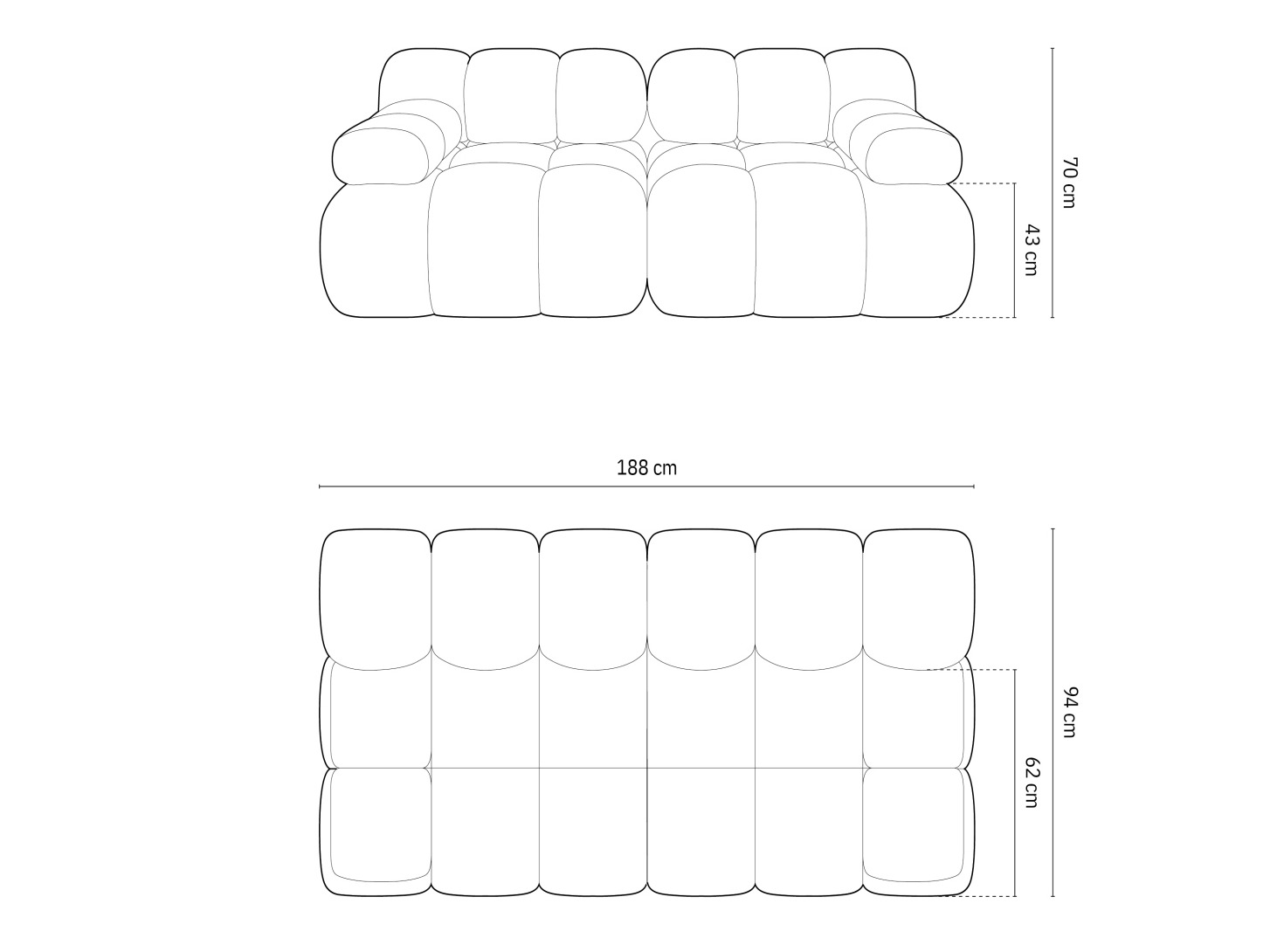 Moduļu dīvāns Caltenu 100 (Riviera 26)