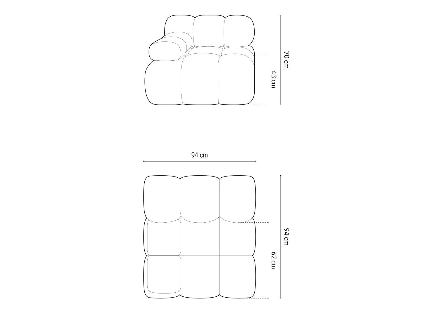 Moduļu krēsls Caltenu 104 (Riviera 26)