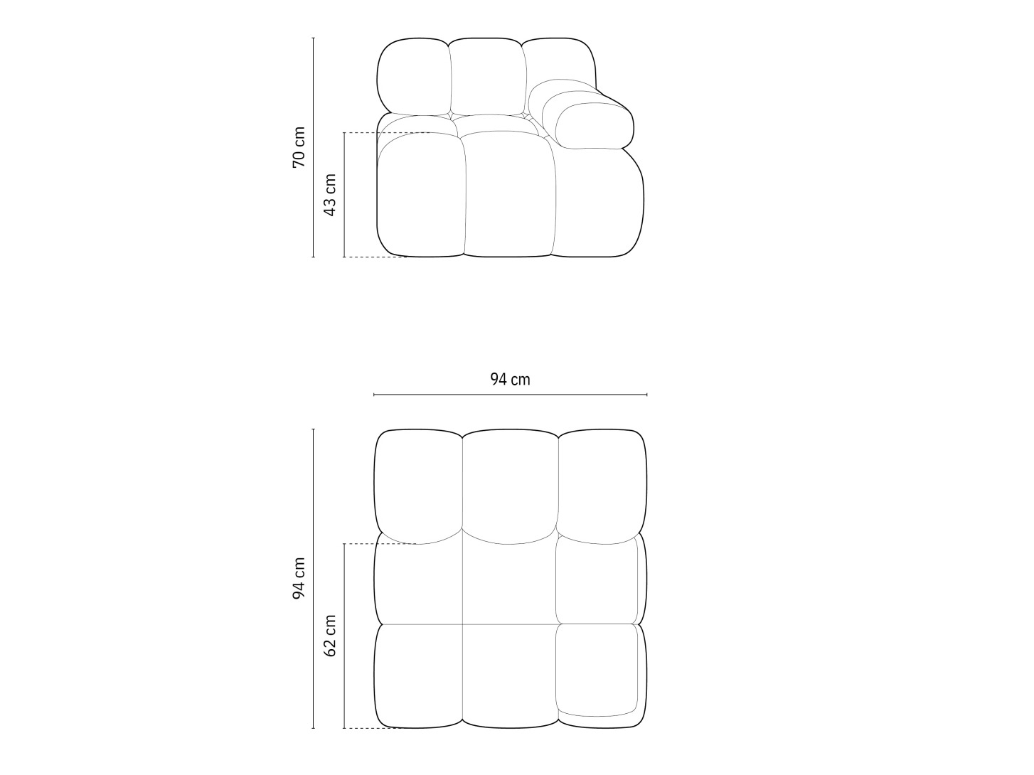 Moduļu krēsls Caltenu 104 (Riviera 26)