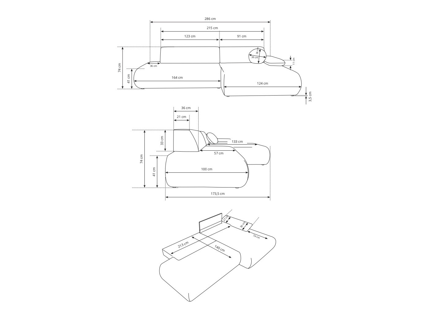 Угловой диван Kingston 183 (Vinci 88)