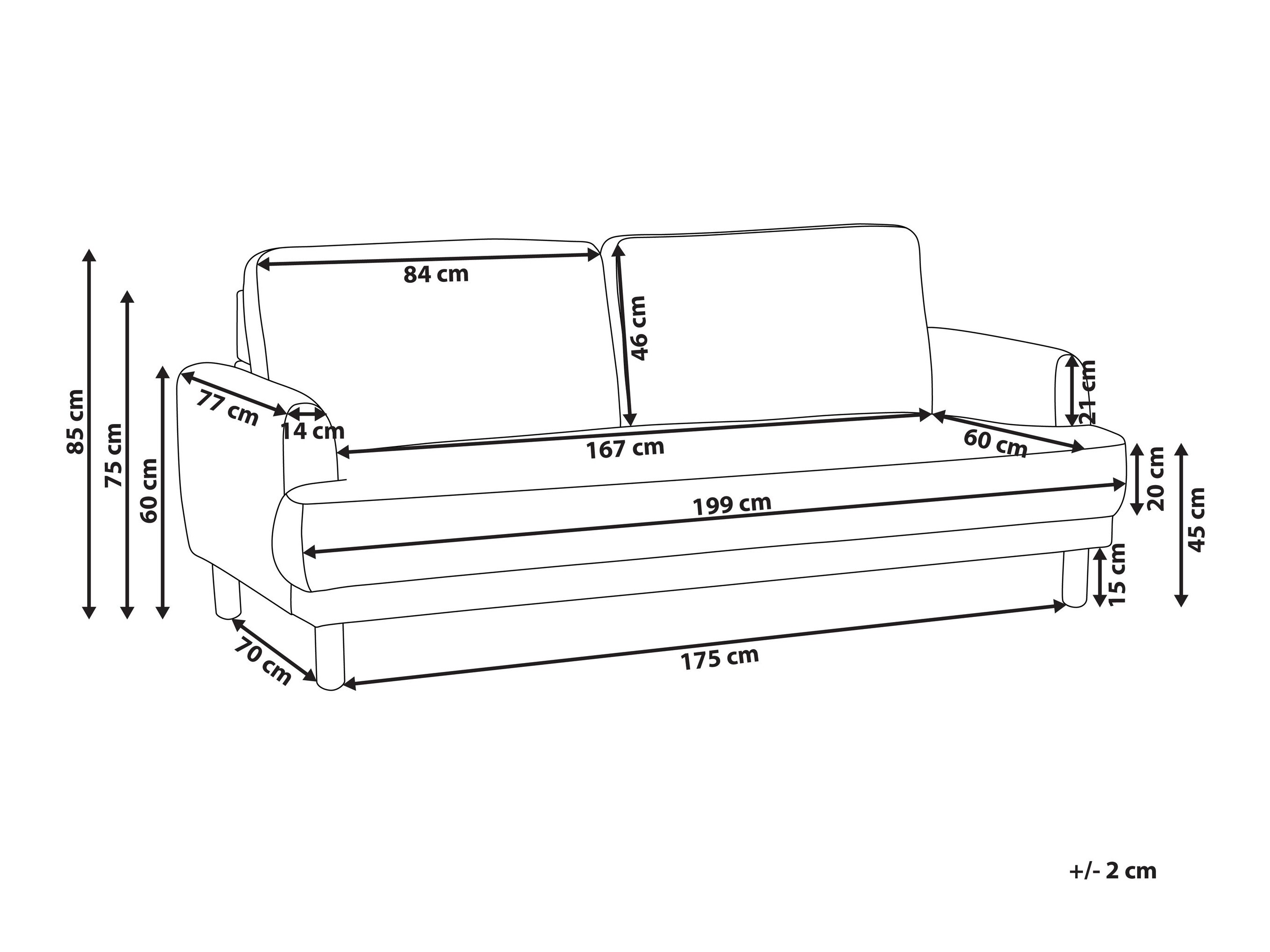 Dīvāns Berwyn 2587 (Gaiši bēšs)