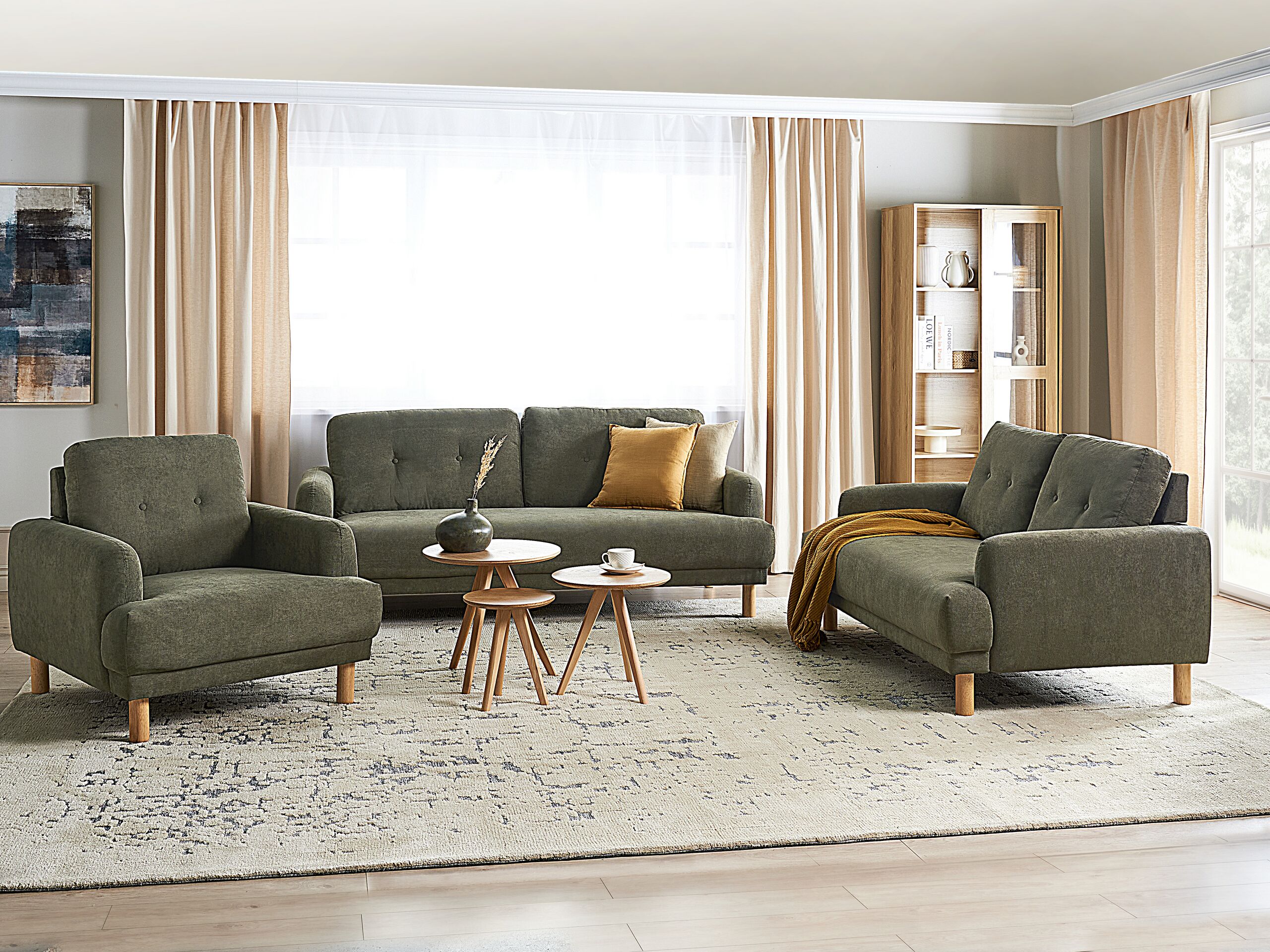 Dīvāns Berwyn 2587 (Tumši zaļš)