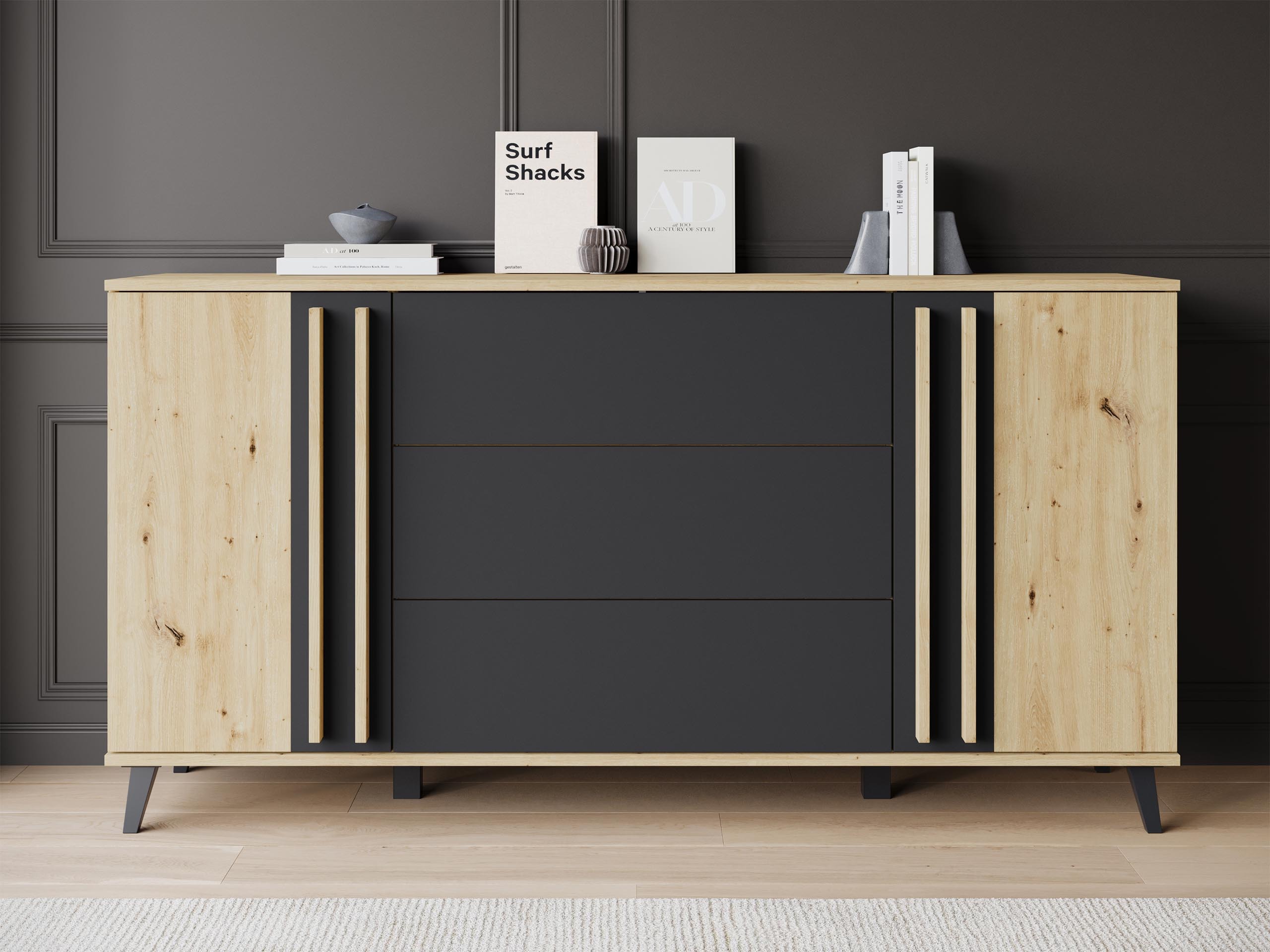 Kомод Temora 100 (Artisan дуб + Графит)