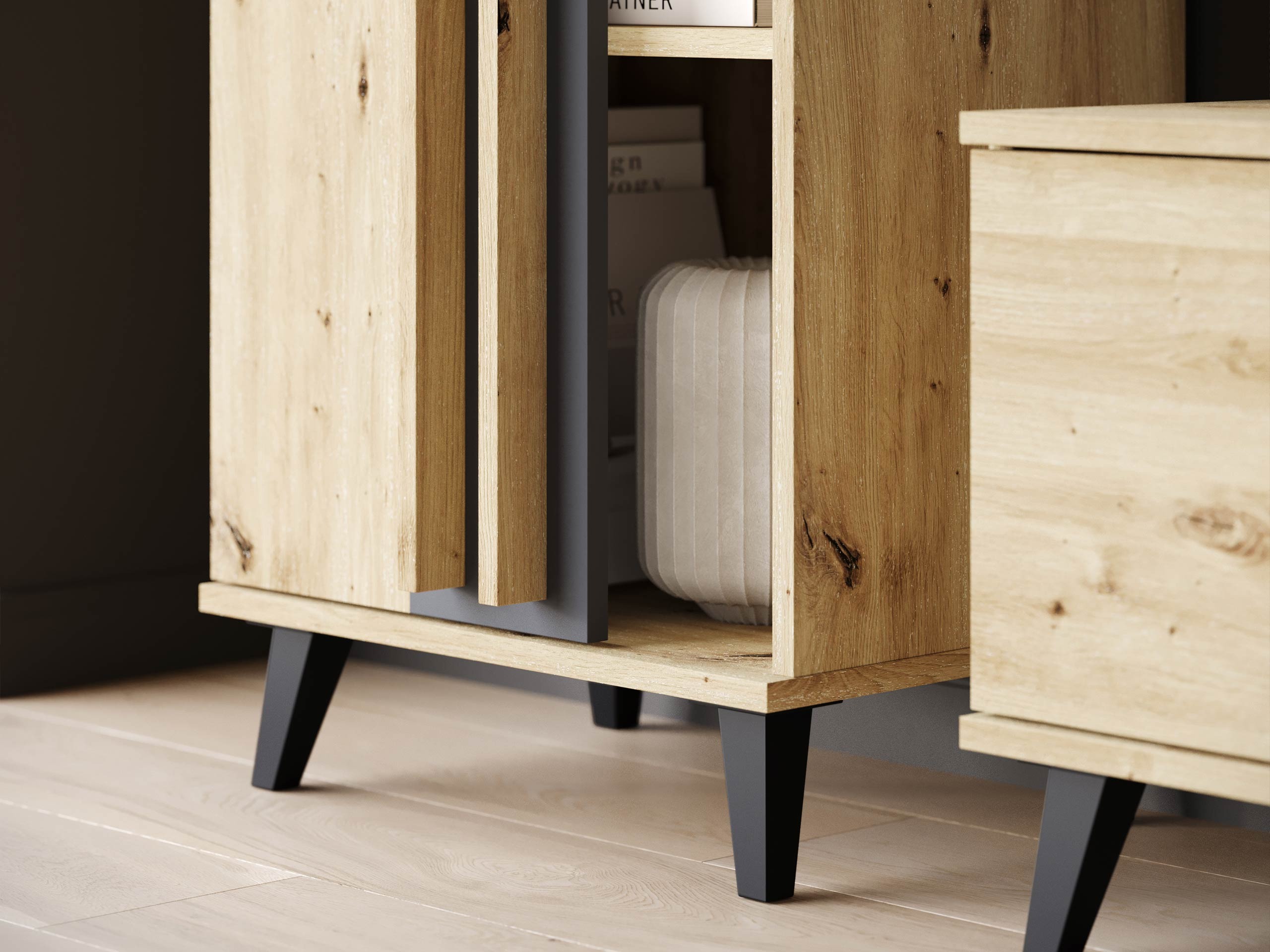 Набор для гостиной Temora 102 (Artisan дуб + Графит)