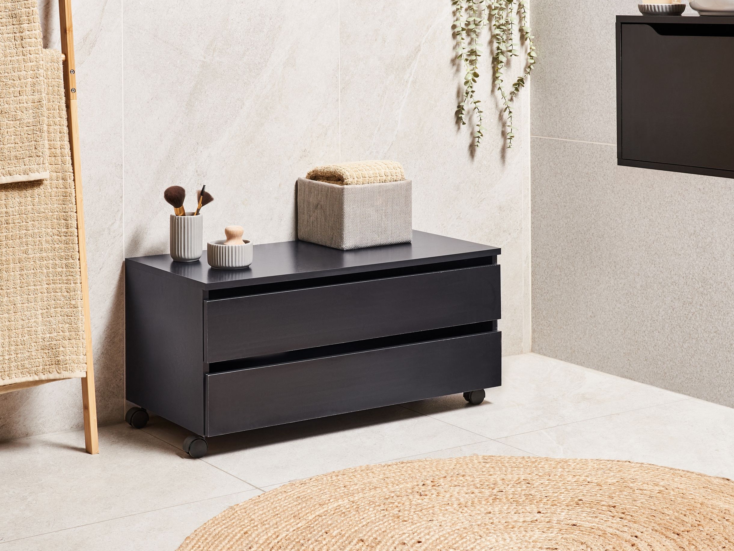 Stāvošs vannas skapītis Berwyn 2755 (Melns)