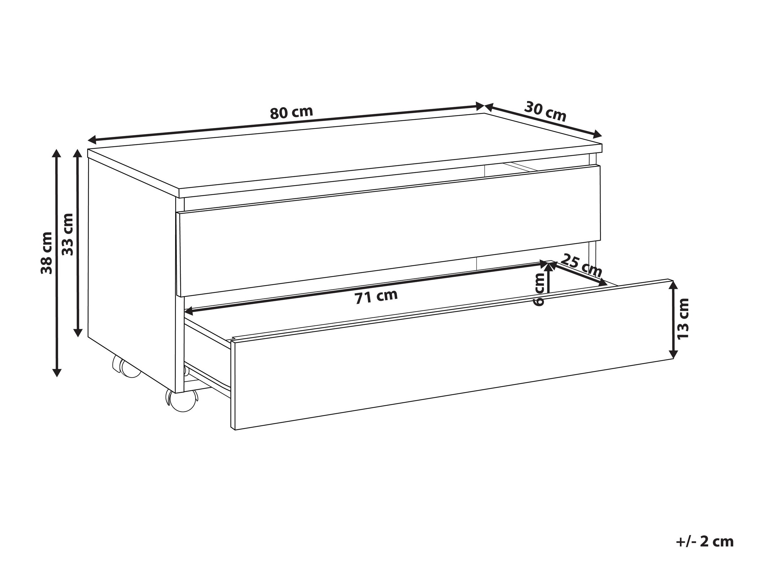 Stāvošs vannas skapītis Berwyn 2755 (Melns)