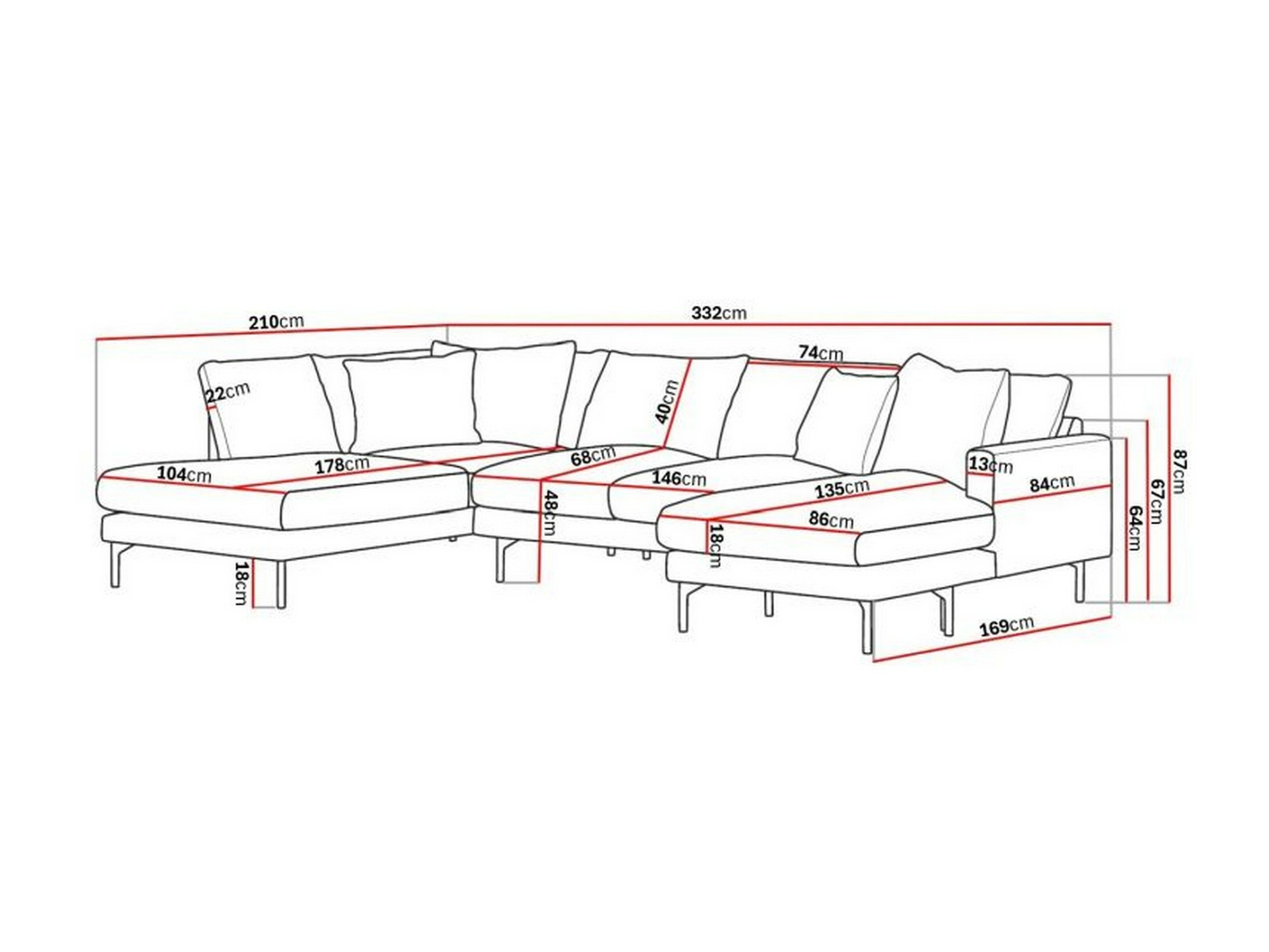 Stūra dīvāns Ophliva 113 (Fresh 01)