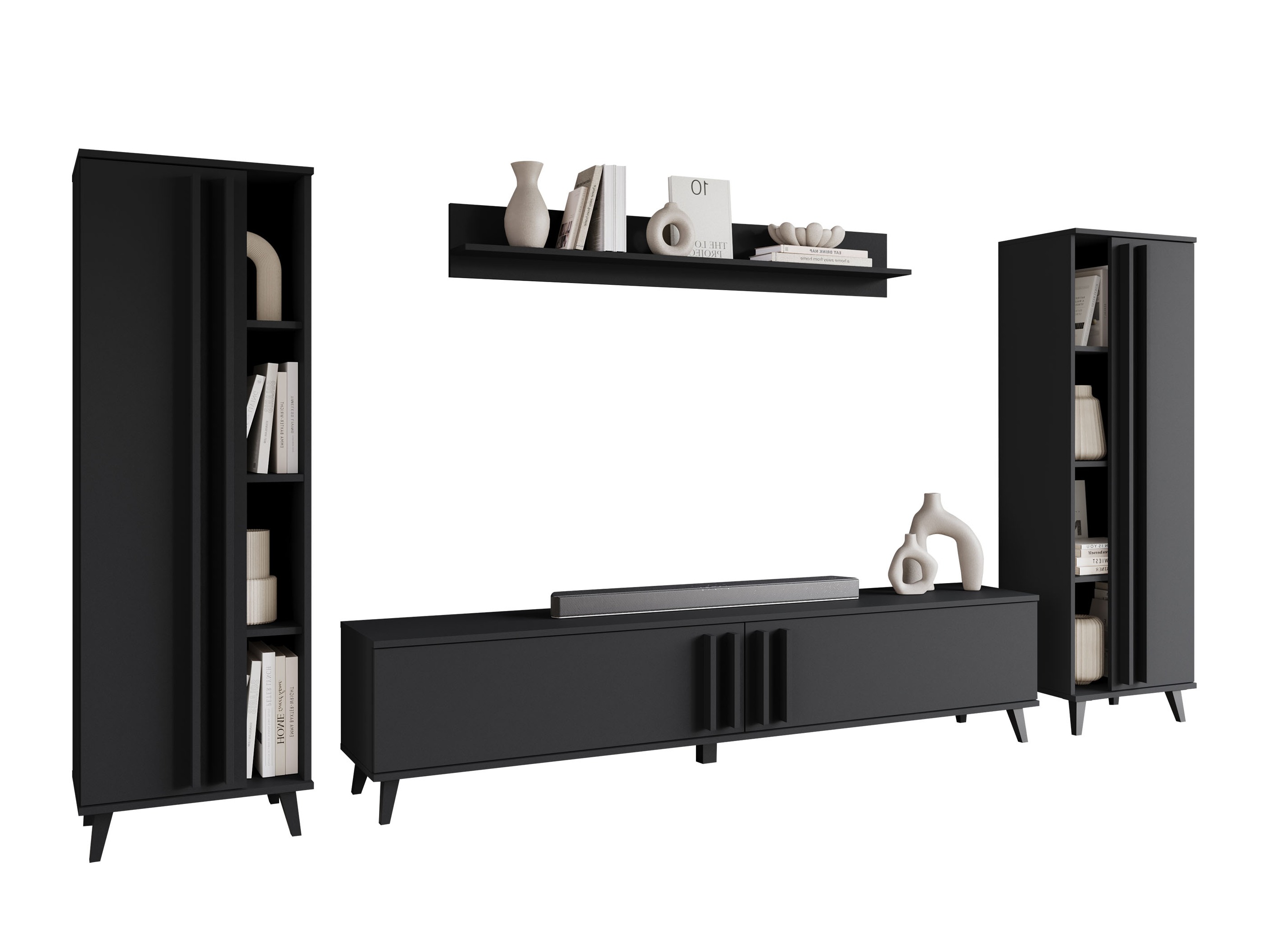 Viesistabas komplekts Facetor (Grafīts)