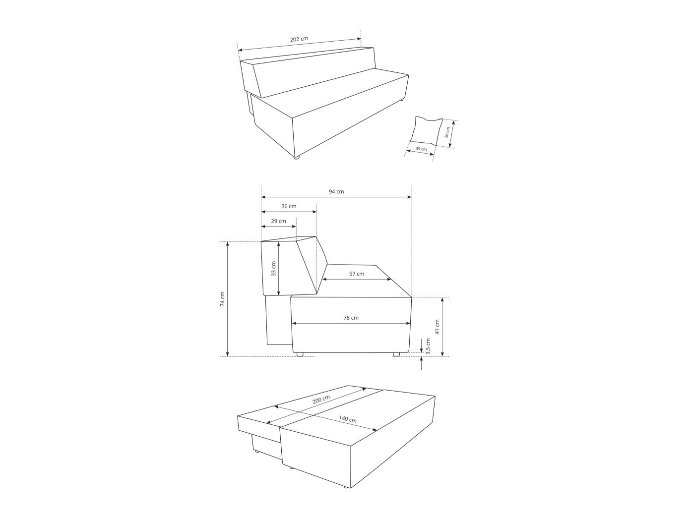 Диван-кровать Kingston 185 (Tilia 03)