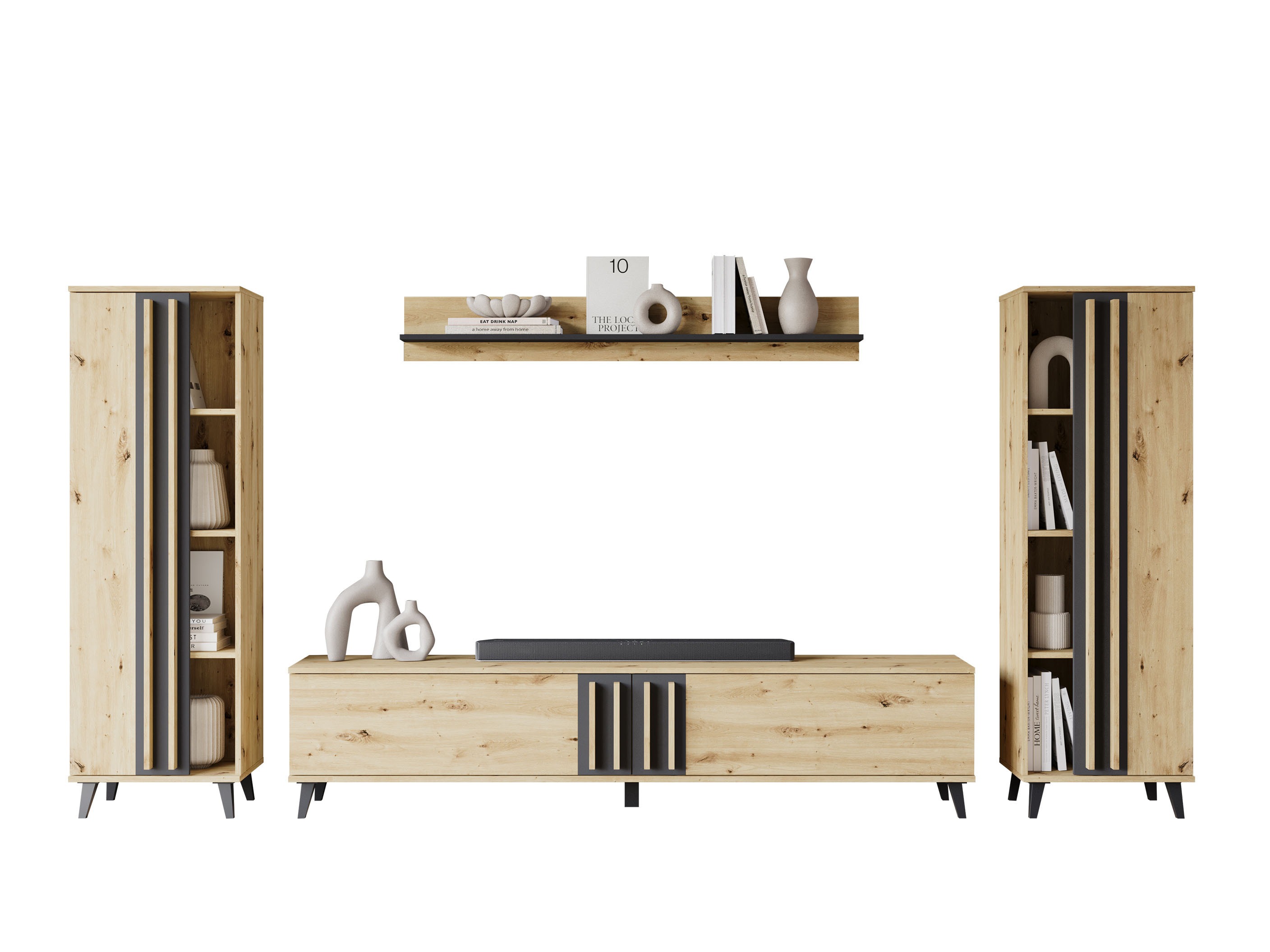 Набор для гостиной Temora 102 (Artisan дуб + Графит)