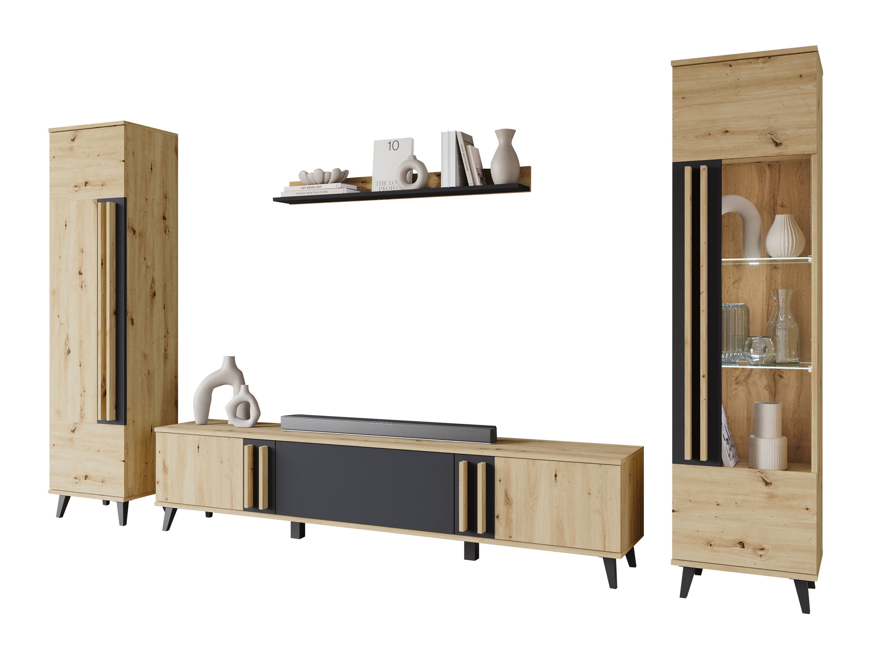 Набор для гостиной Temora 103 (Artisan дуб + Графит)